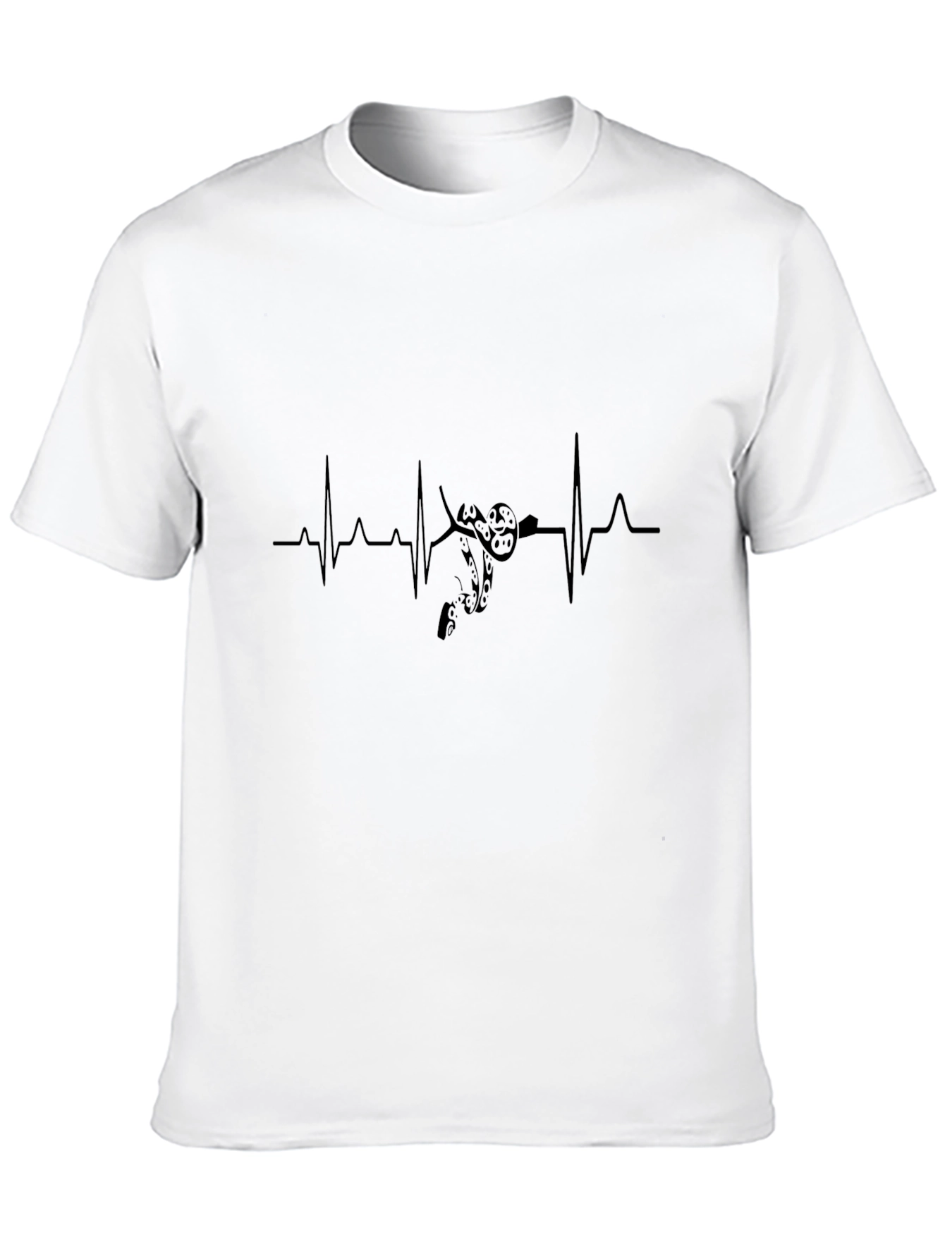 Motorcycle Heartbeat Tee - Biker Life Rhythm T-Shirt