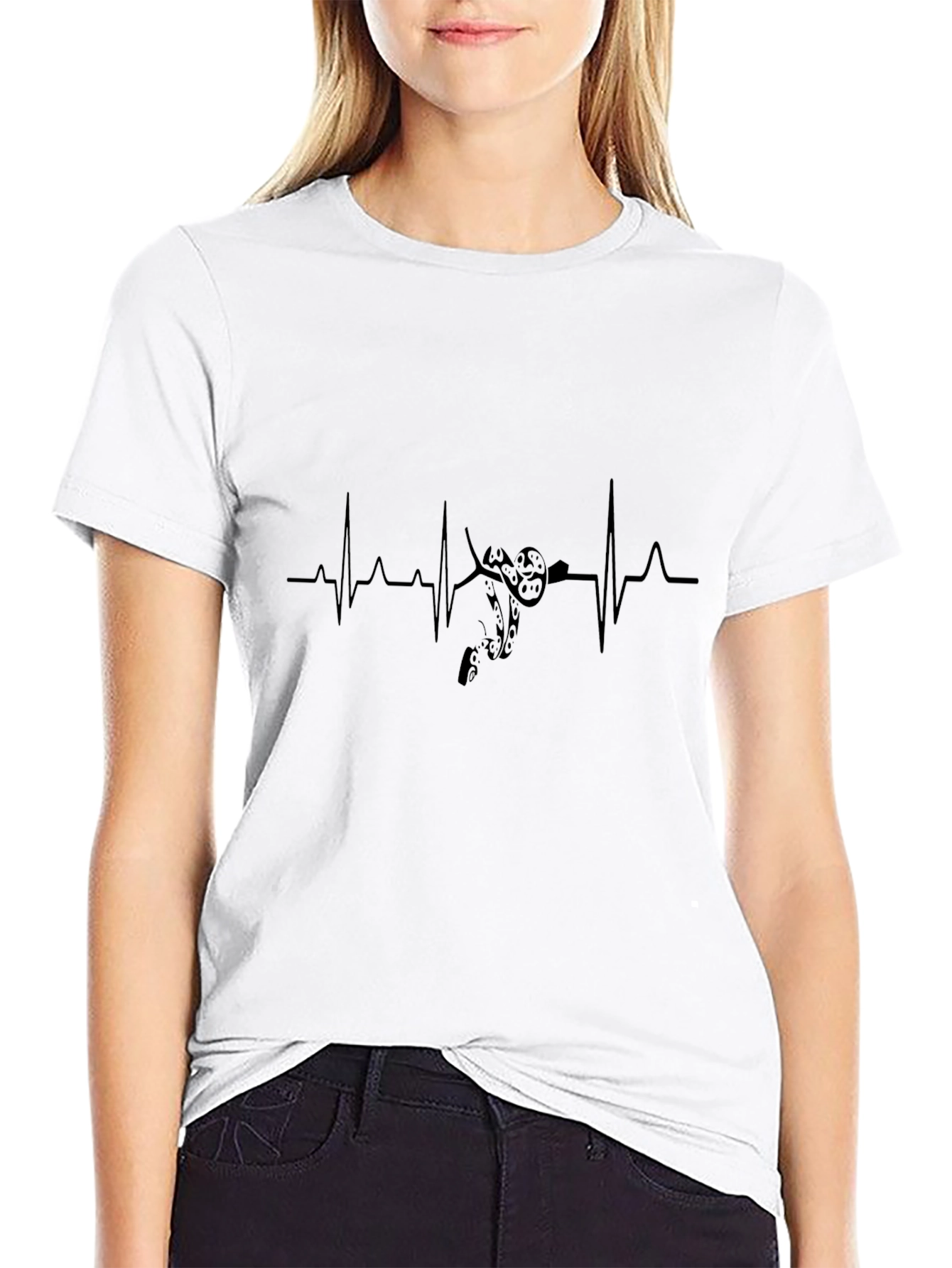 Motorcycle Heartbeat Tee - Biker Life Rhythm T-Shirt