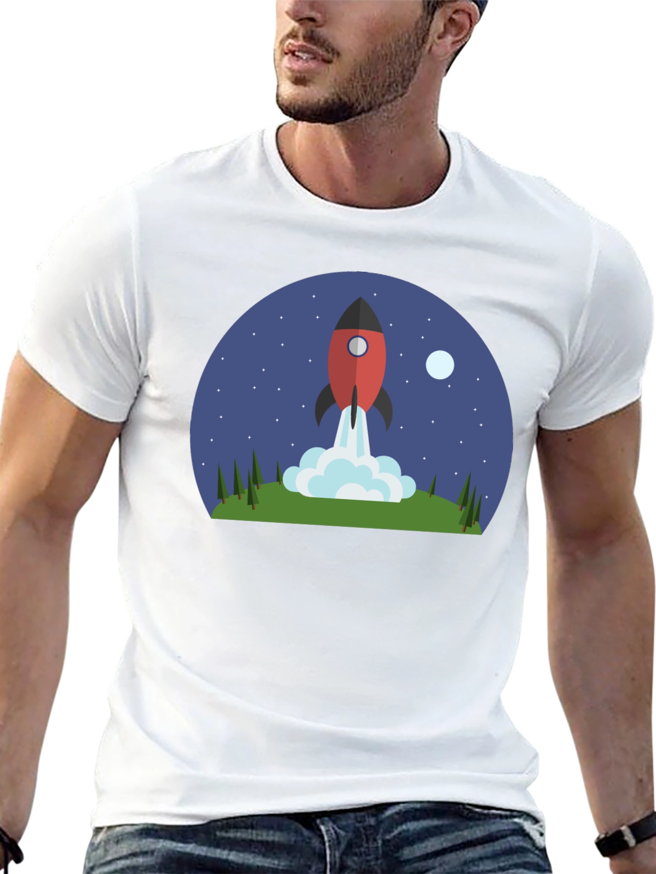 Rocket Launch T-Shirt - Space Adventure Tee