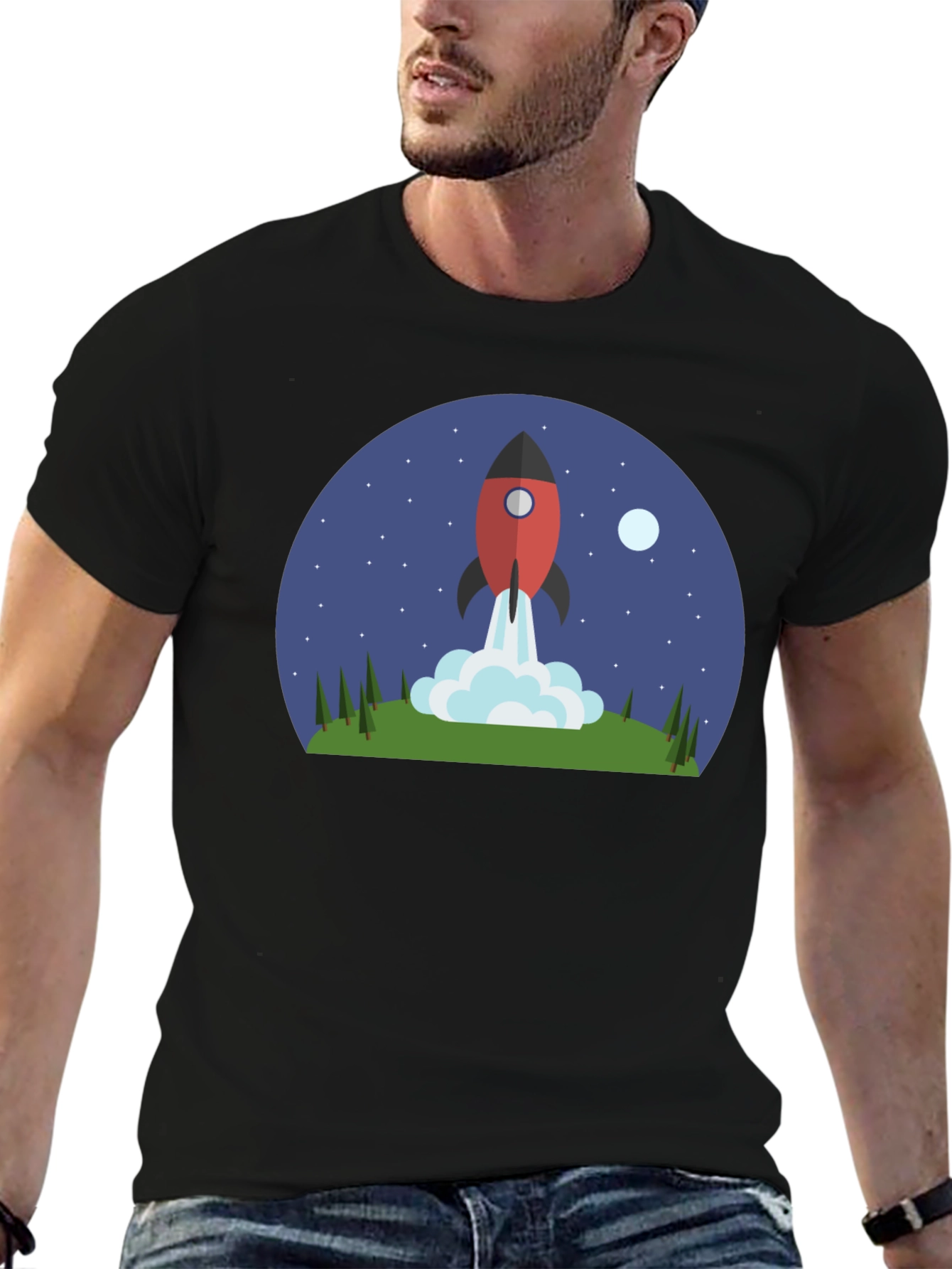 Rocket Launch T-Shirt - Space Adventure Tee