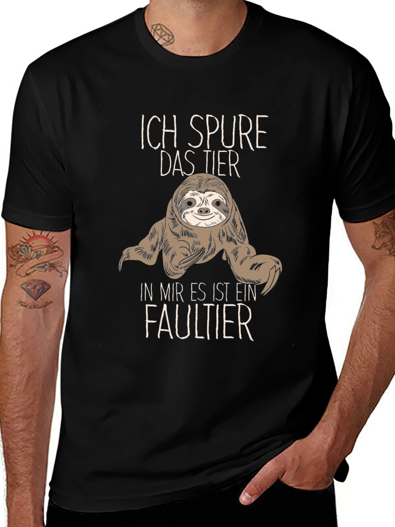 Ich Spure Das Tier Sloth Graphic T-Shirt