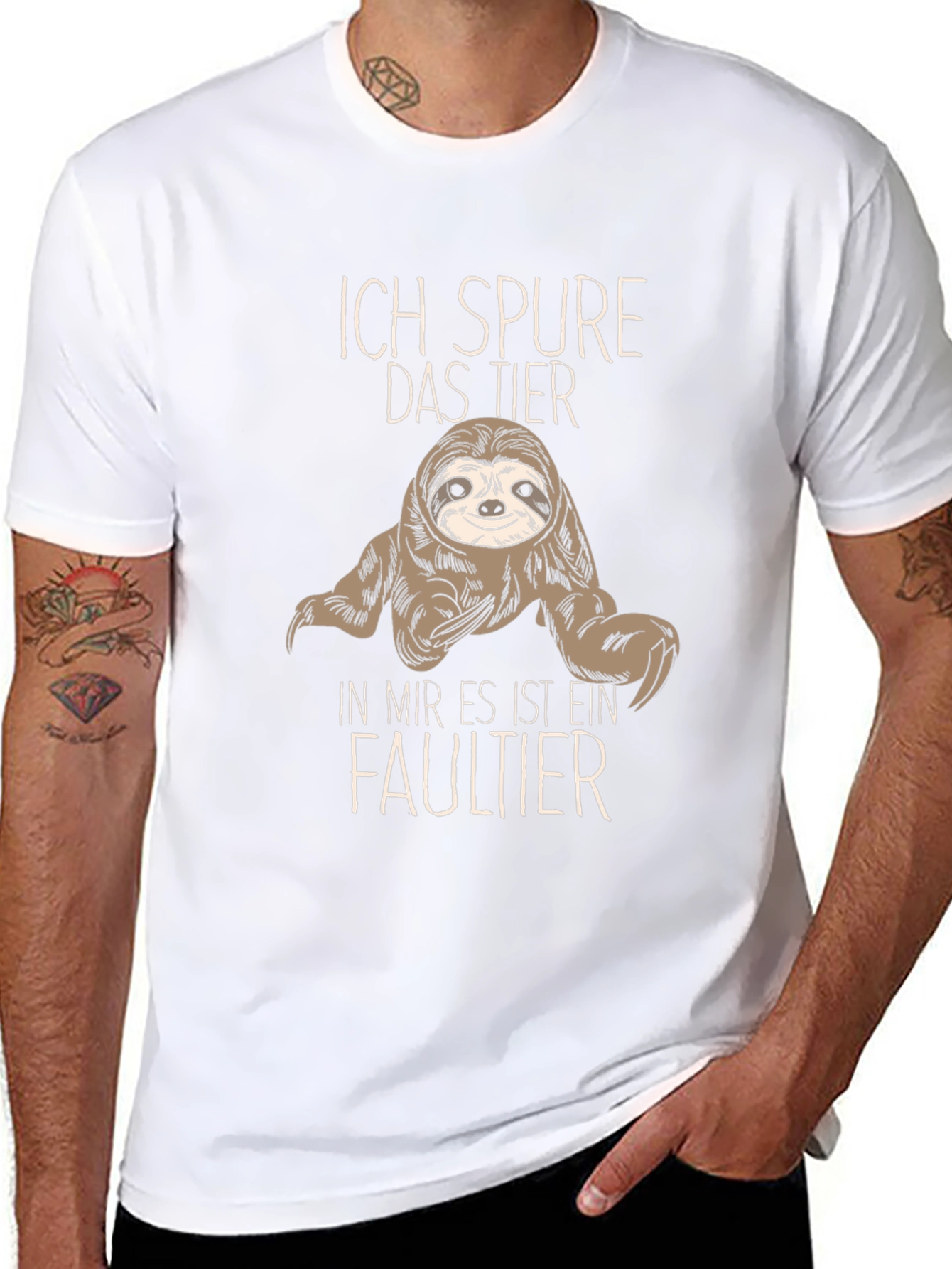 Ich Spure Das Tier Sloth Graphic T-Shirt
