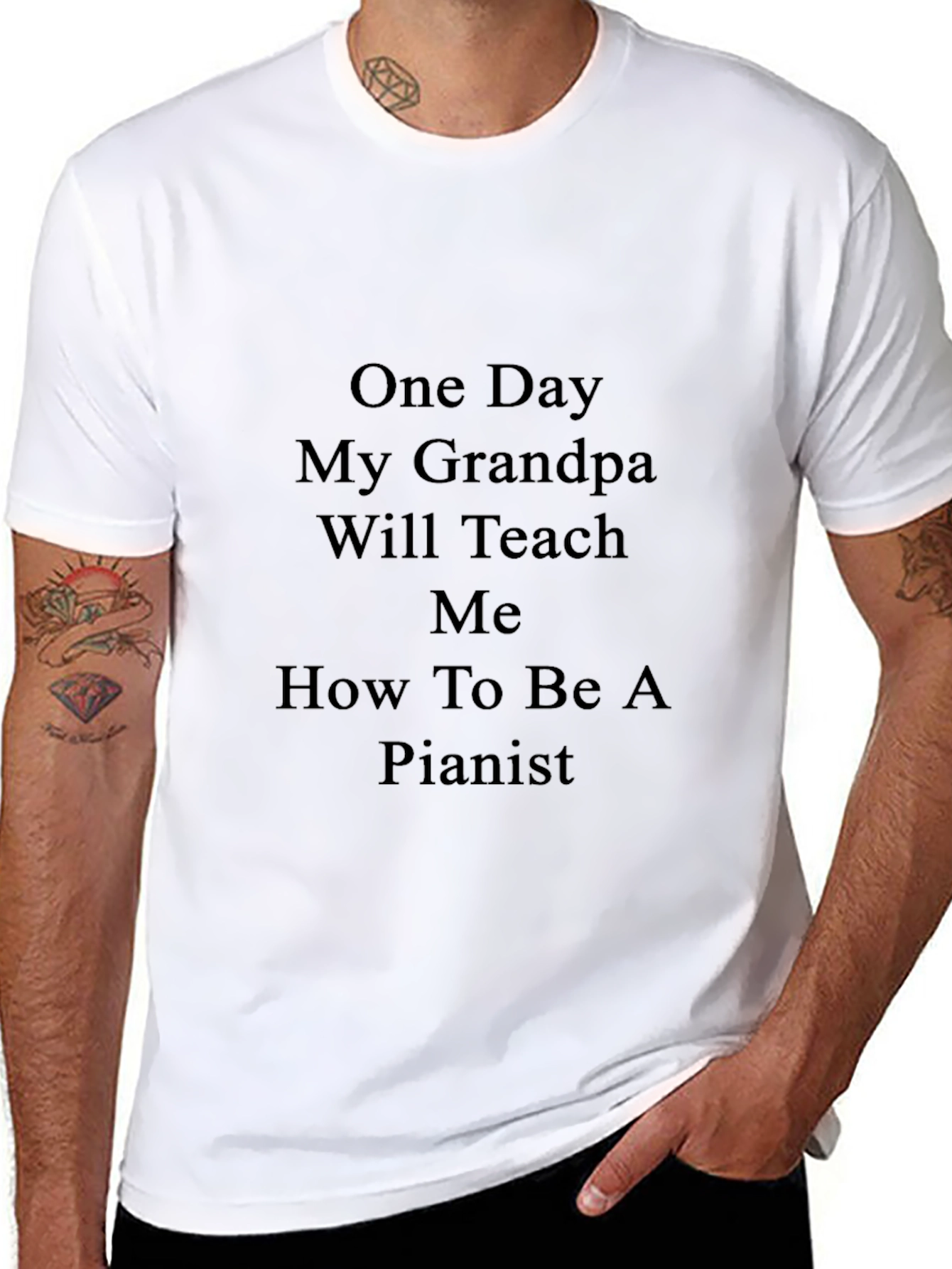 Grandpa Pianist T-Shirt - One Day