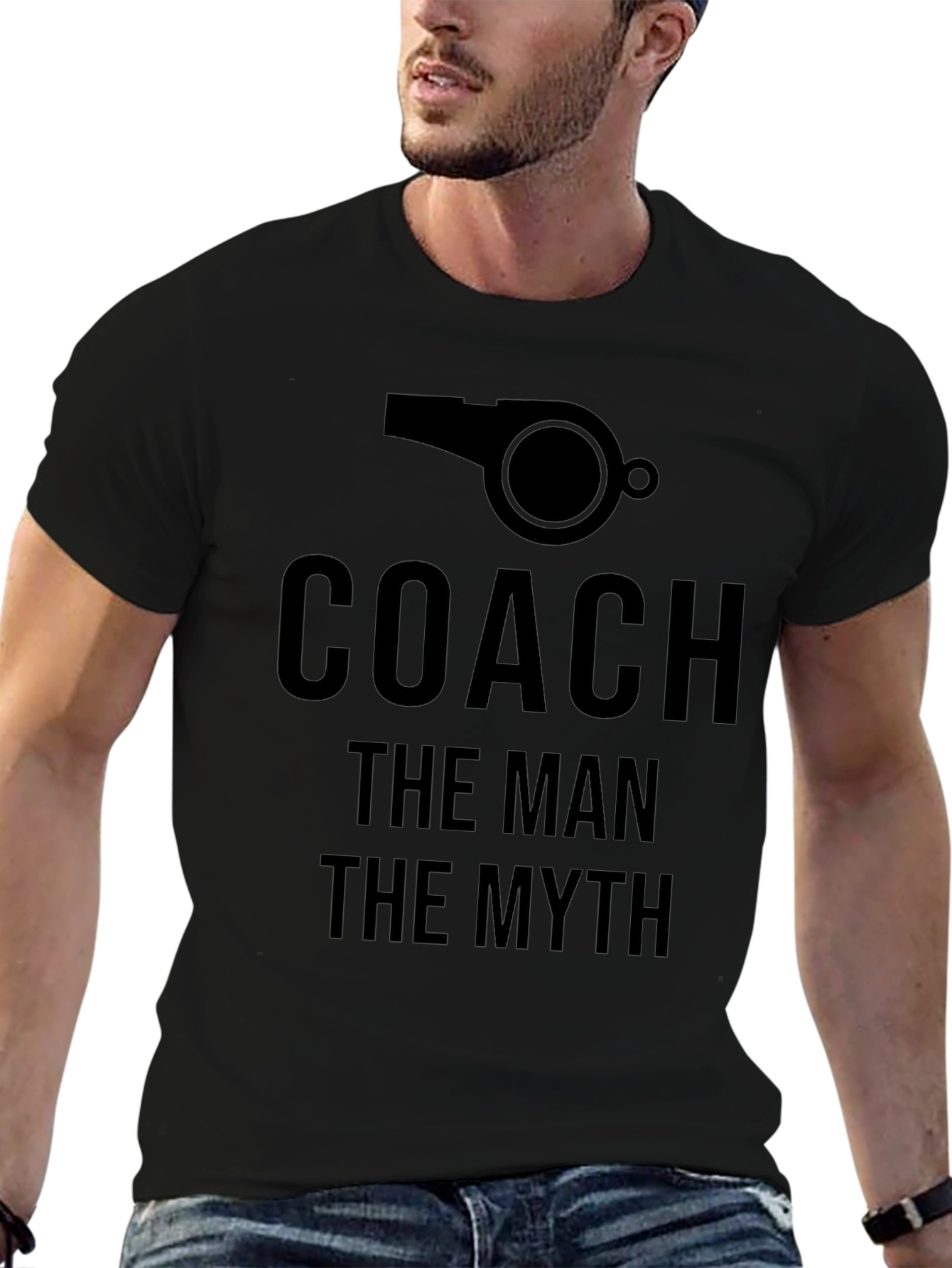 Coach: The Man The Myth Black T-Shirt
