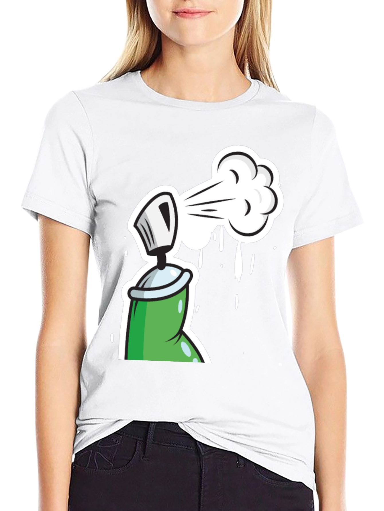 Spray Paint Graphic Tee - Fun & Creative Design