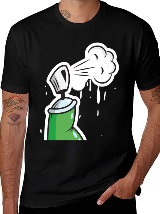 Spray Paint Graphic Tee - Fun & Creative Design
