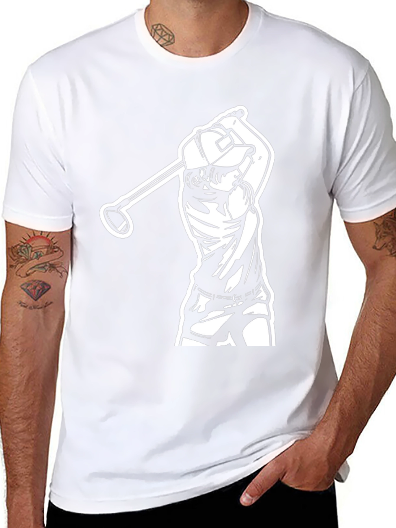 Golf Swing Graphic Tee - Black