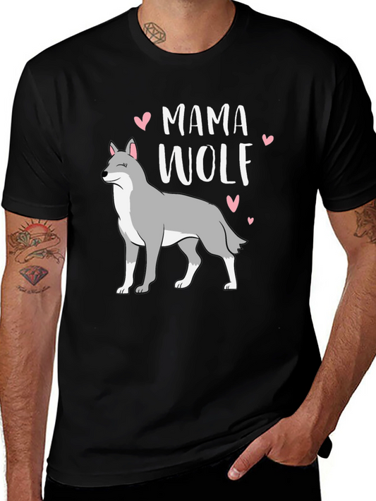Mama Wolf T-Shirt - Graphic Tee for Wolf Lovers