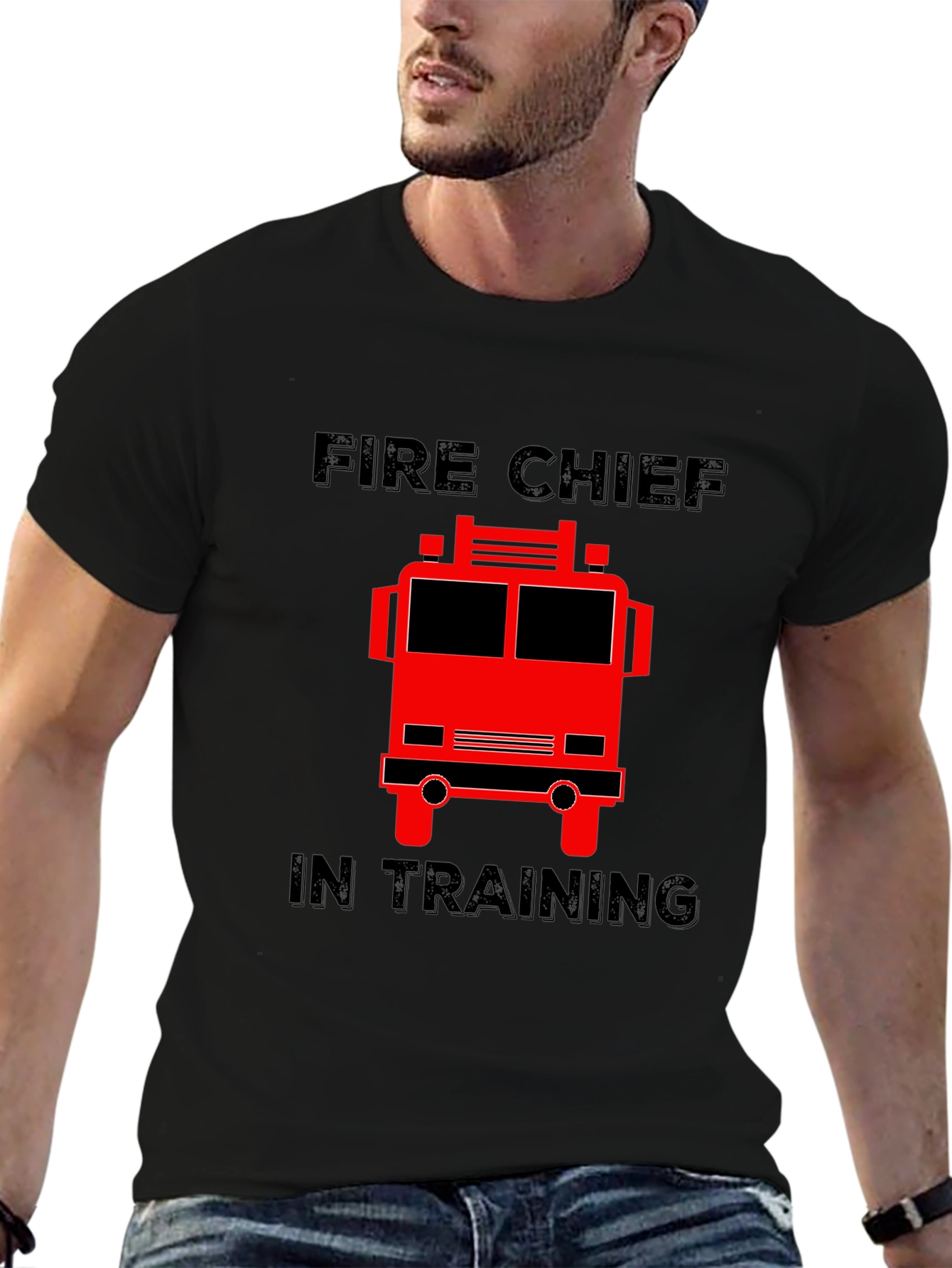 Fire Chief In Training T-Shirt Firetruck Graphic Tee