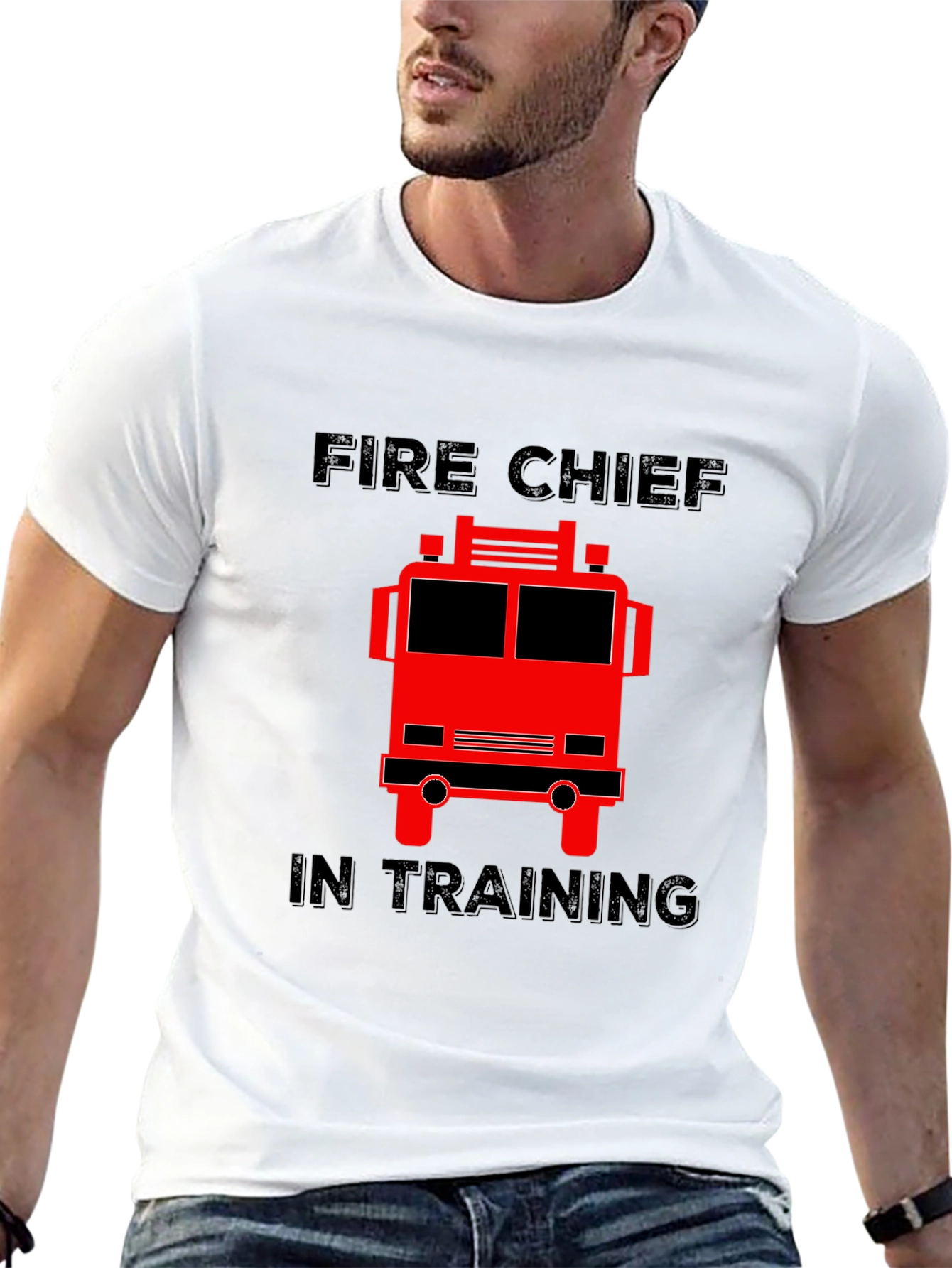 Fire Chief In Training T-Shirt Firetruck Graphic Tee