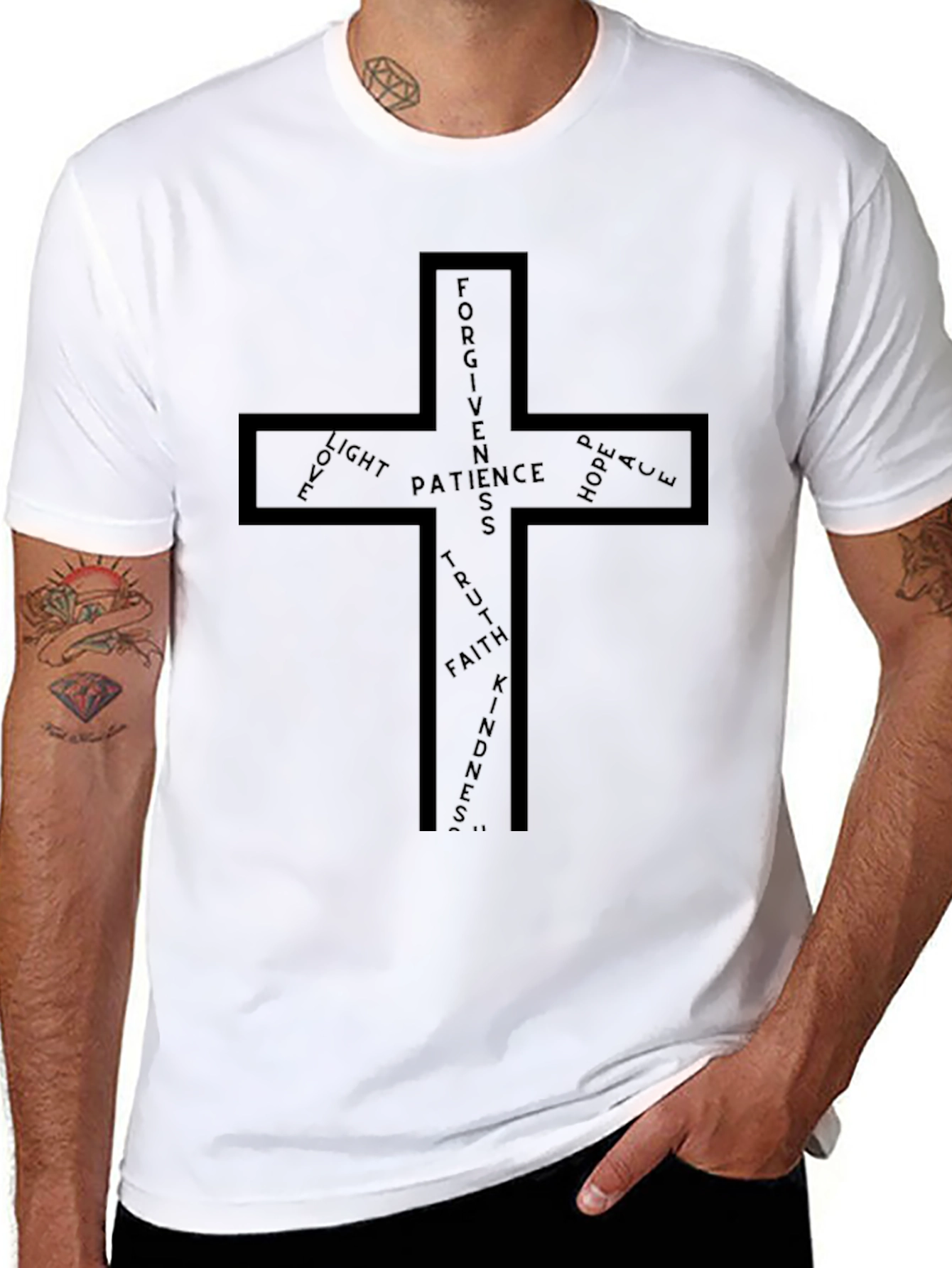 Faith-Inspired Cross Graphic T-Shirt