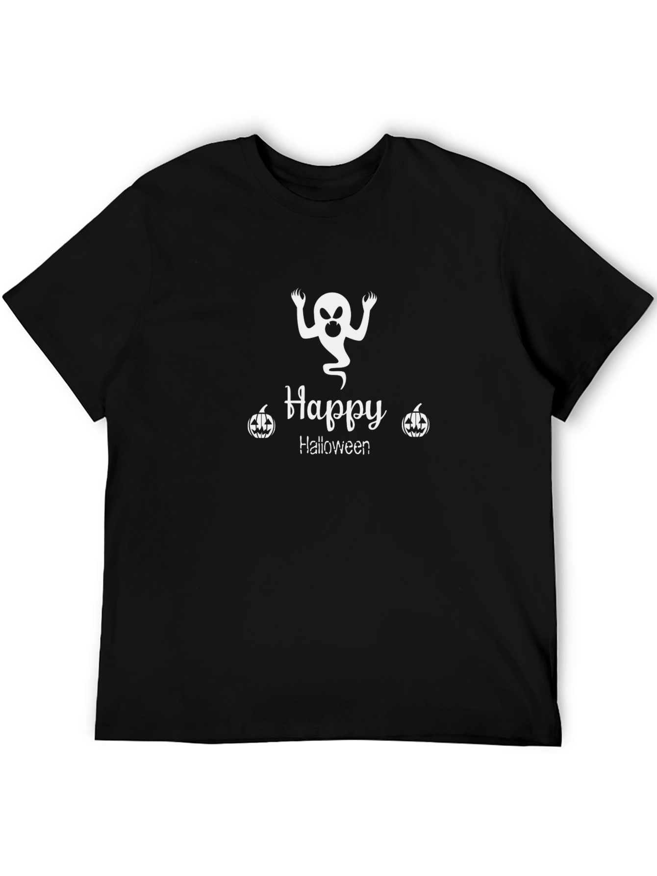 Happy Halloween Black Graphic T-Shirt