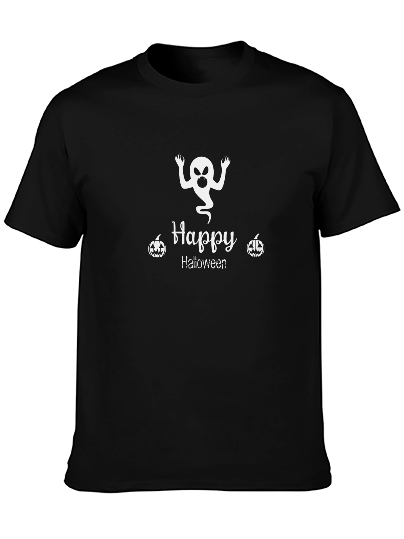 Happy Halloween Black Graphic T-Shirt