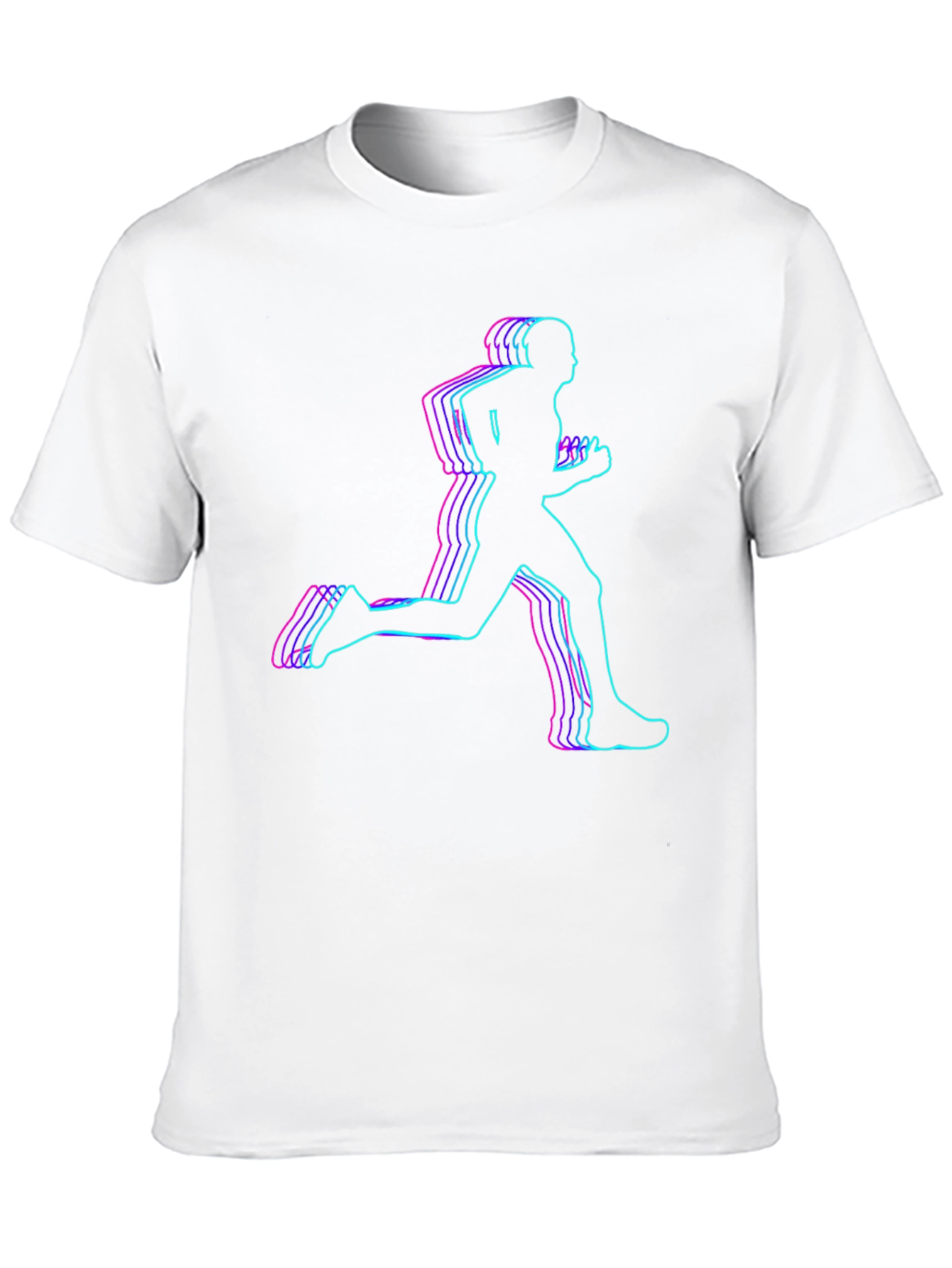 Mens Running Man Graphic Tee - Black