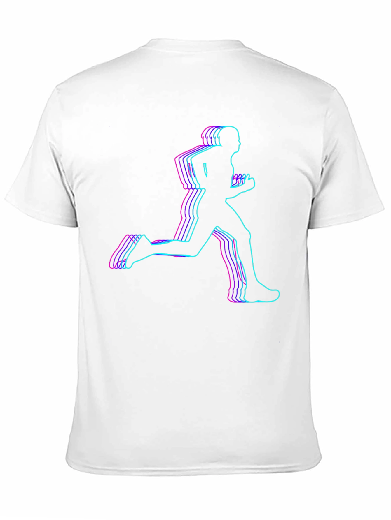 Mens Running Man Graphic Tee - Black