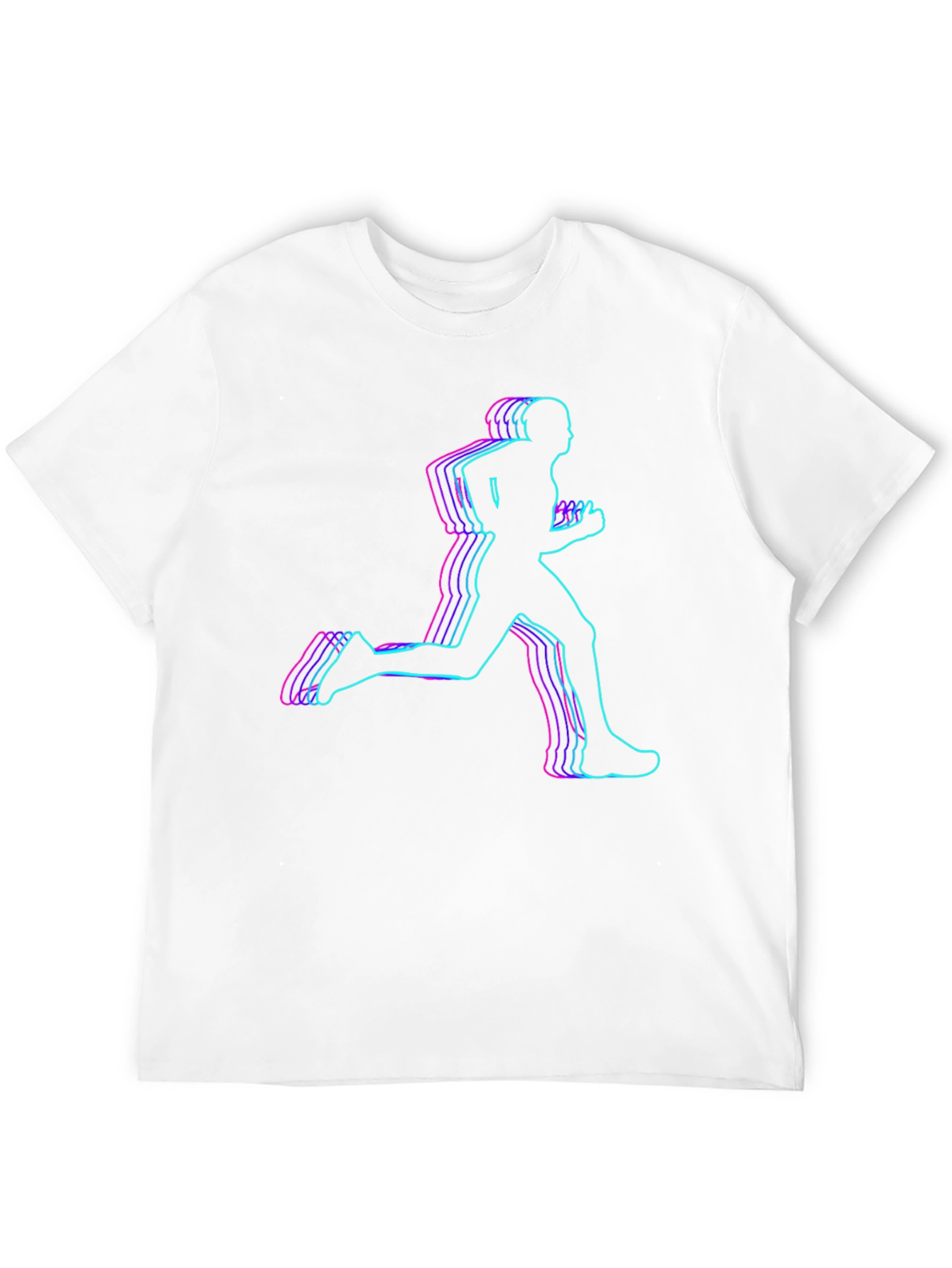 Mens Running Man Graphic Tee - Black