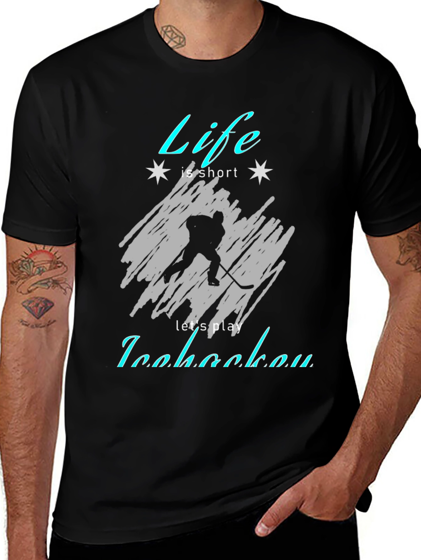 Life is Short Play Ice Hockey T-Shirt