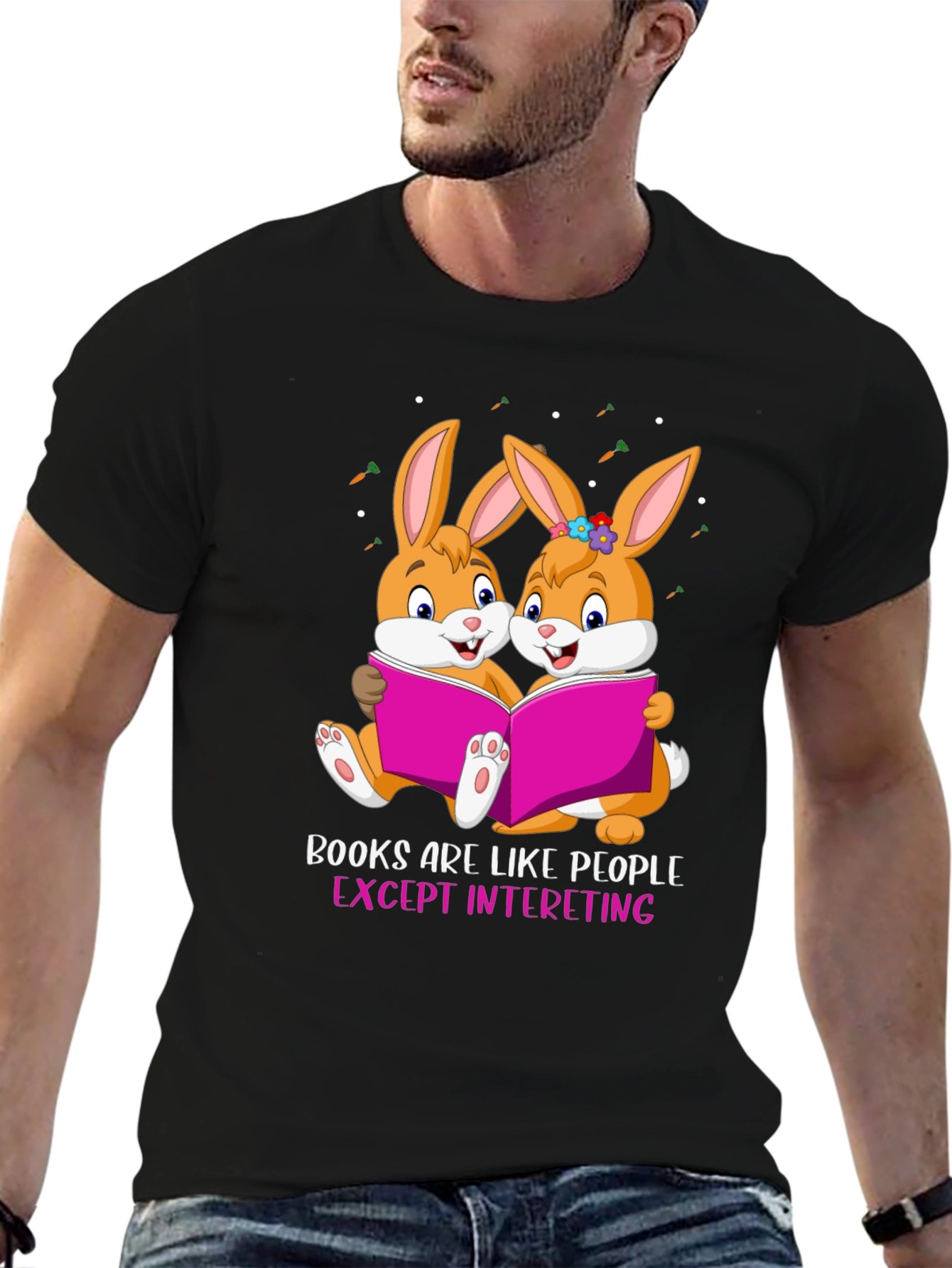 Bunny Bookworm T-Shirt - Books Are Like People