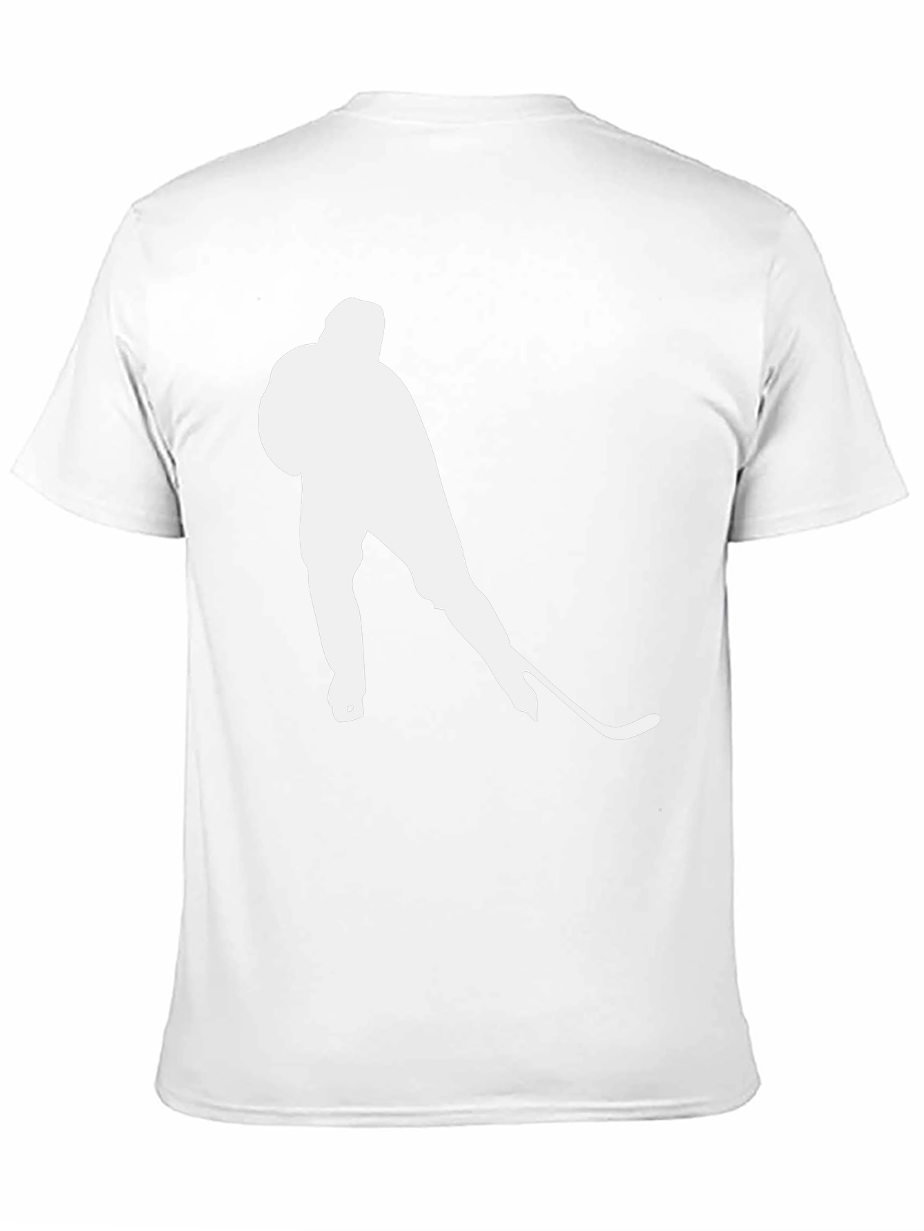 Hockey Player Graphic Tee - Black Cotton T-Shirt