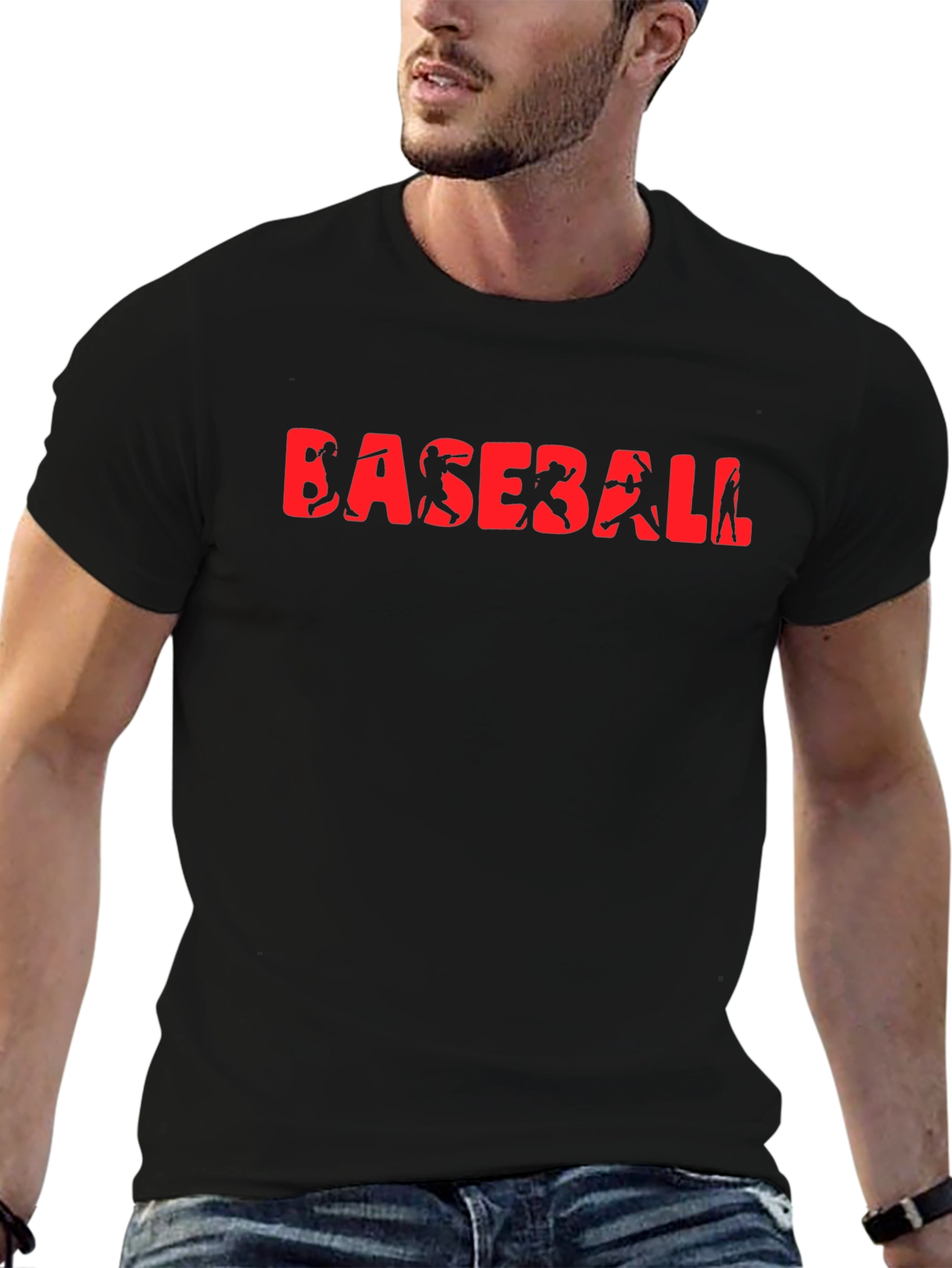 Baseball Graphic Tee - Black T-Shirt