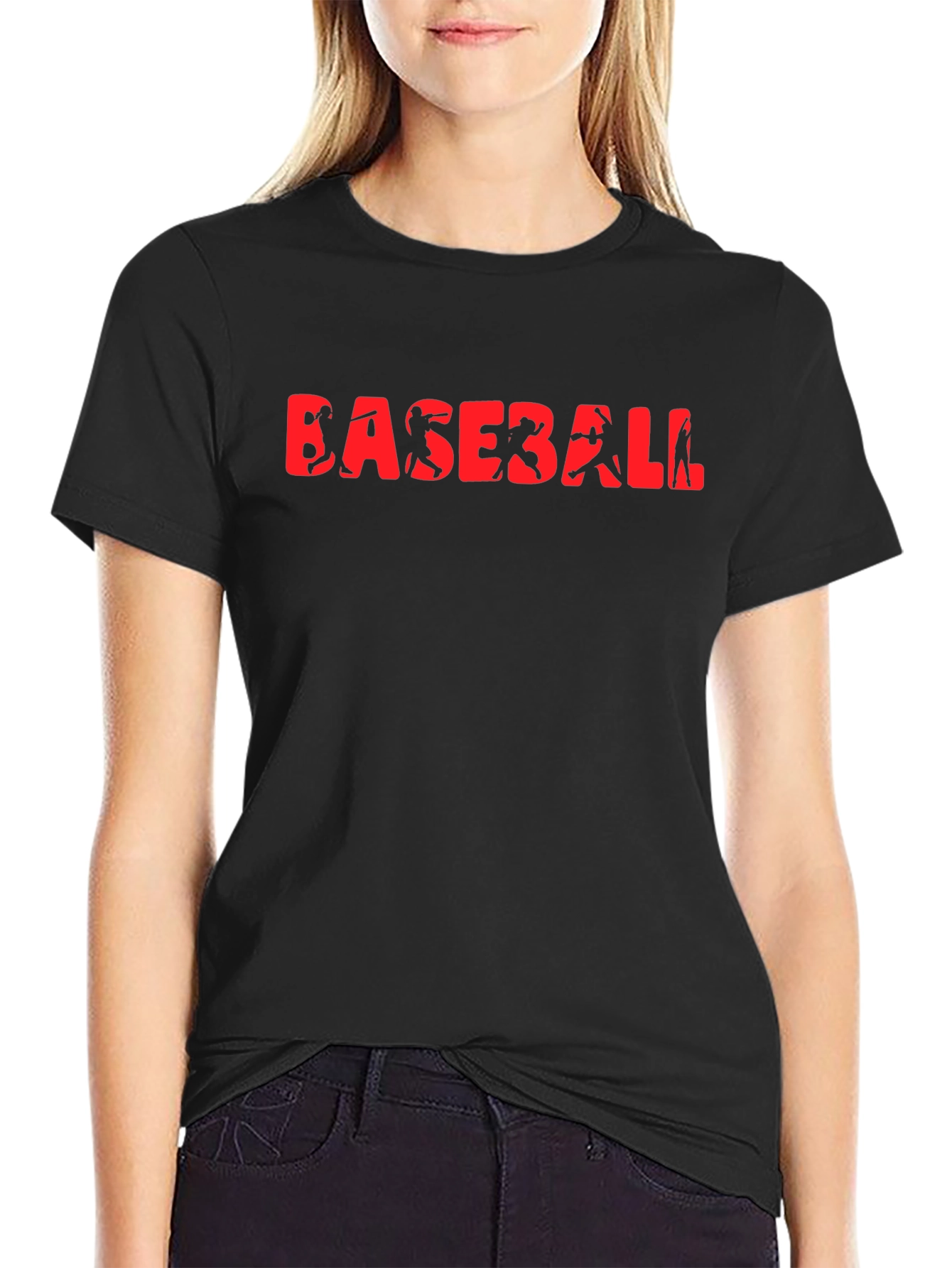 Baseball Graphic Tee - Black T-Shirt