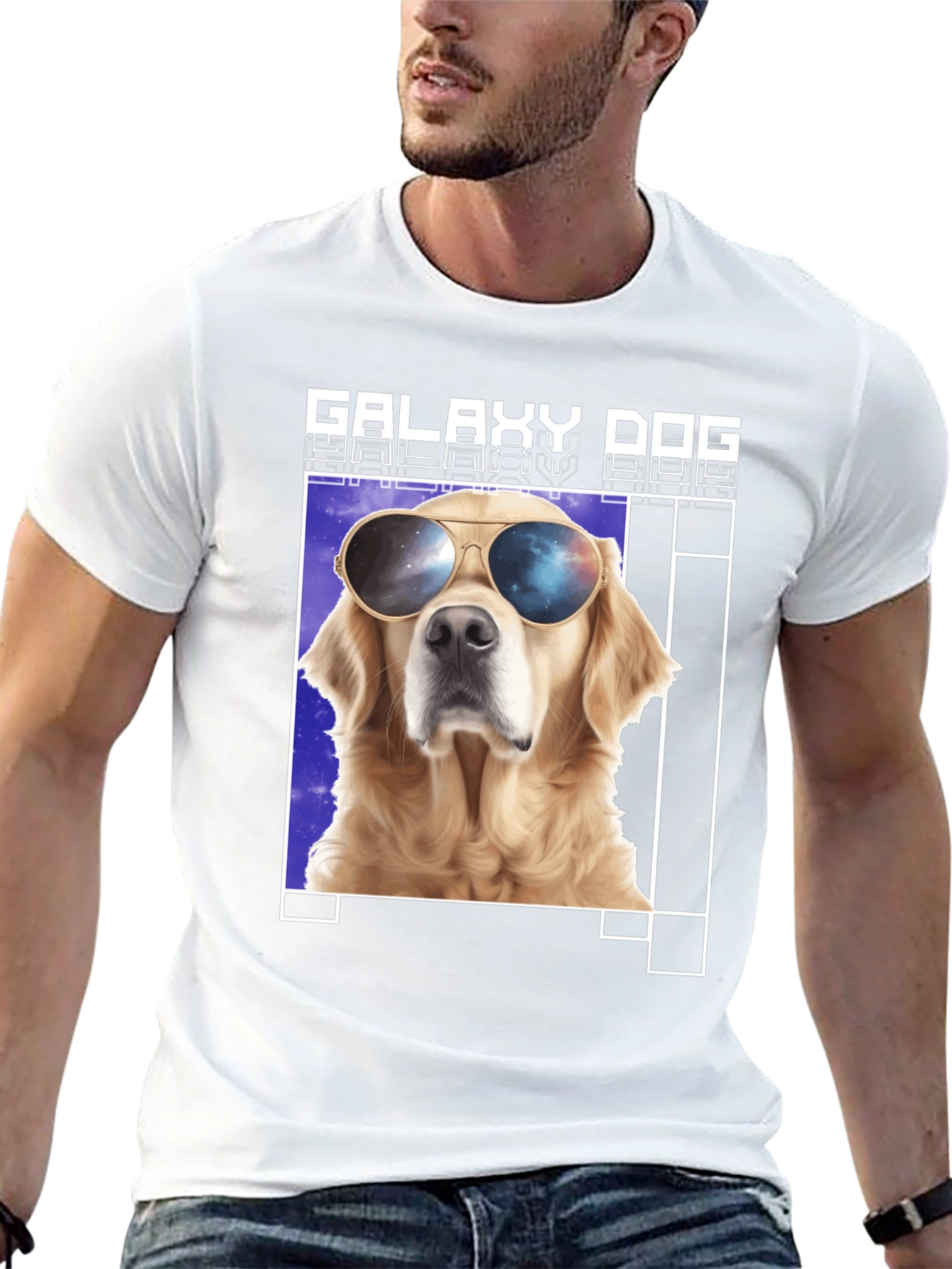 Galaxy Dog T-Shirt - Cool Canine in Space Shades