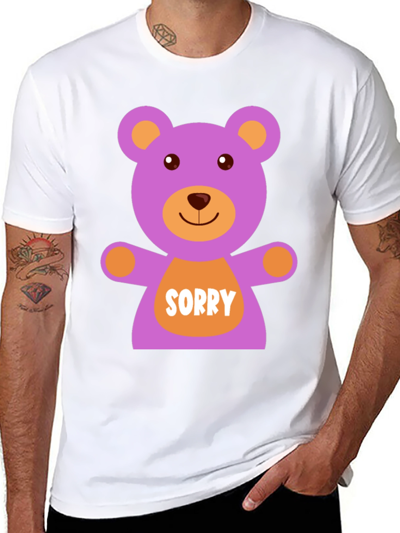Sorry Bear Graphic T-Shirt - Cute Apology Gift
