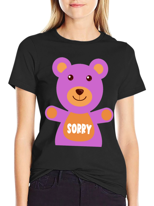 Sorry Bear Graphic T-Shirt - Cute Apology Gift