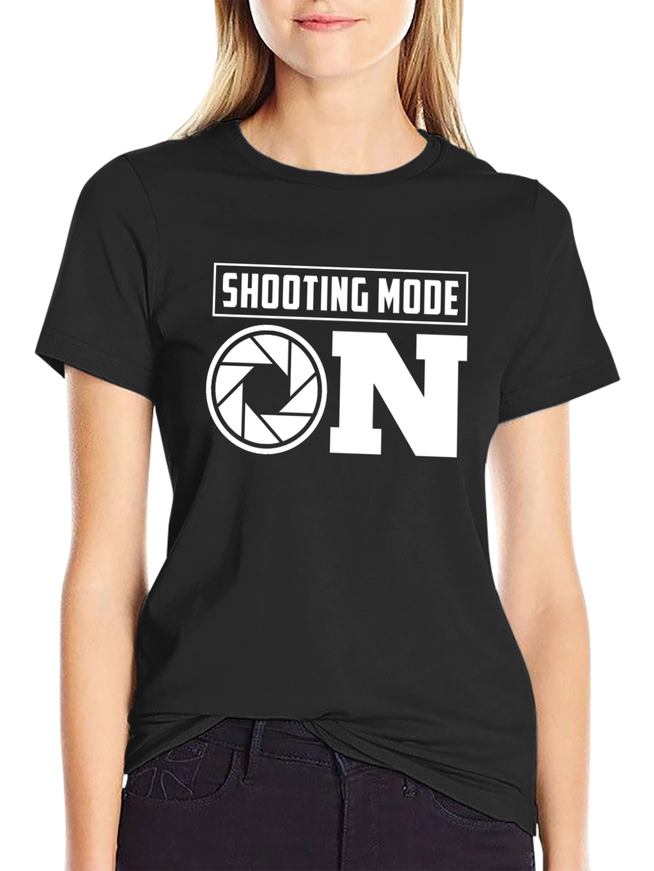 Shooting Mode ON Photography T-Shirt - Black