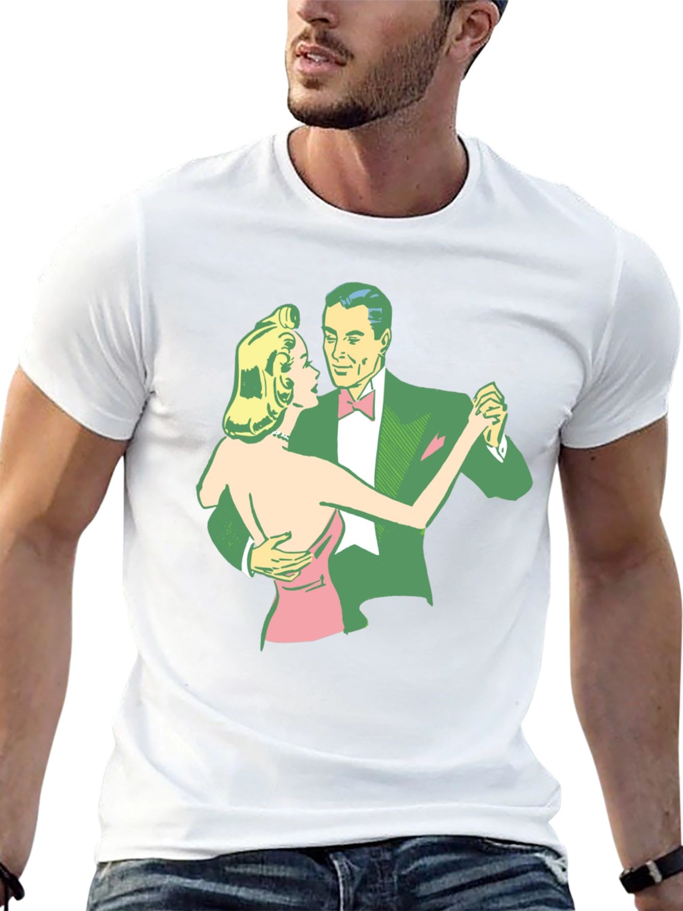 Retro Dance T-Shirt - Black Cotton Tee
