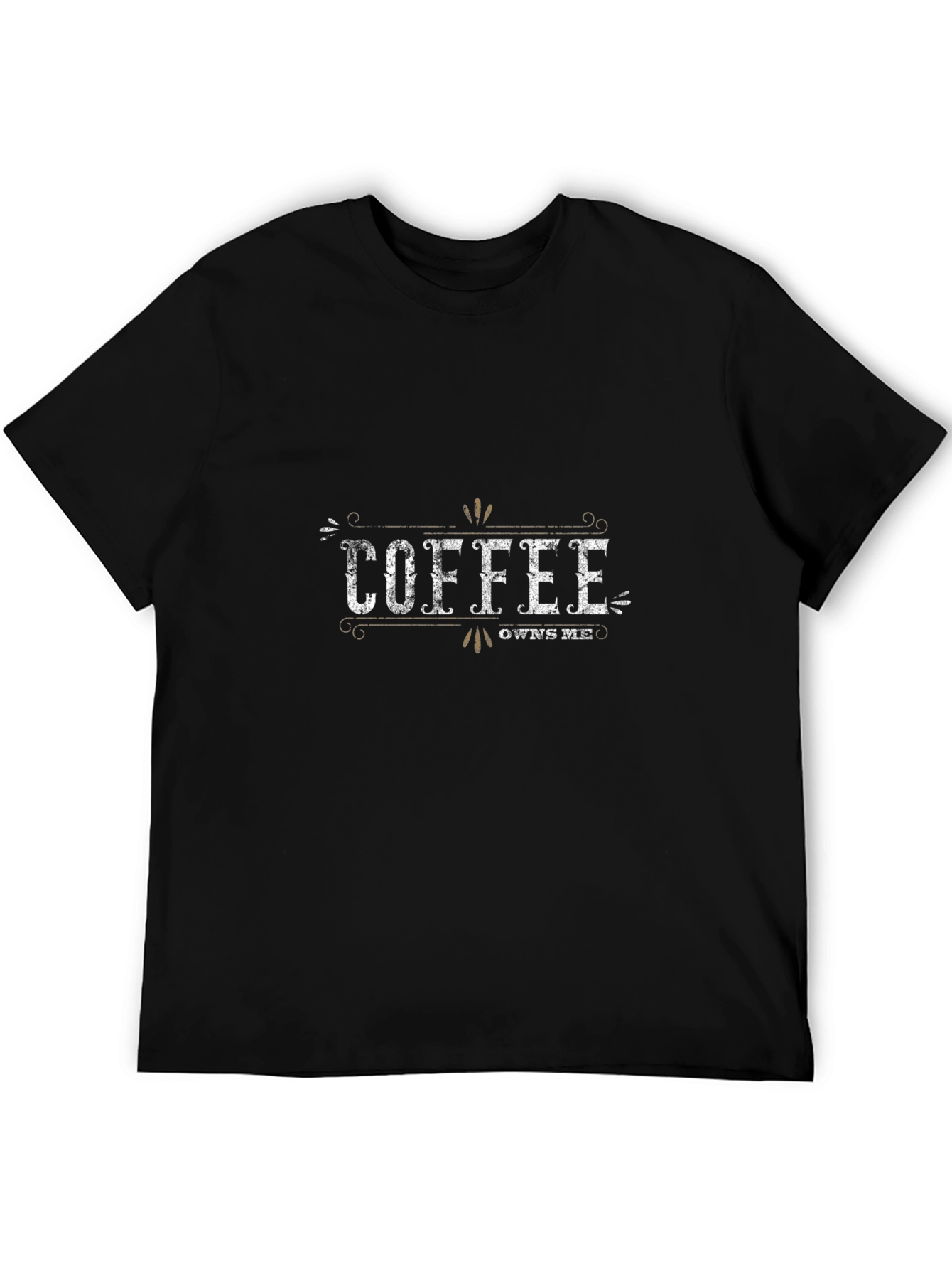Coffee Owns Me Black T-Shirt