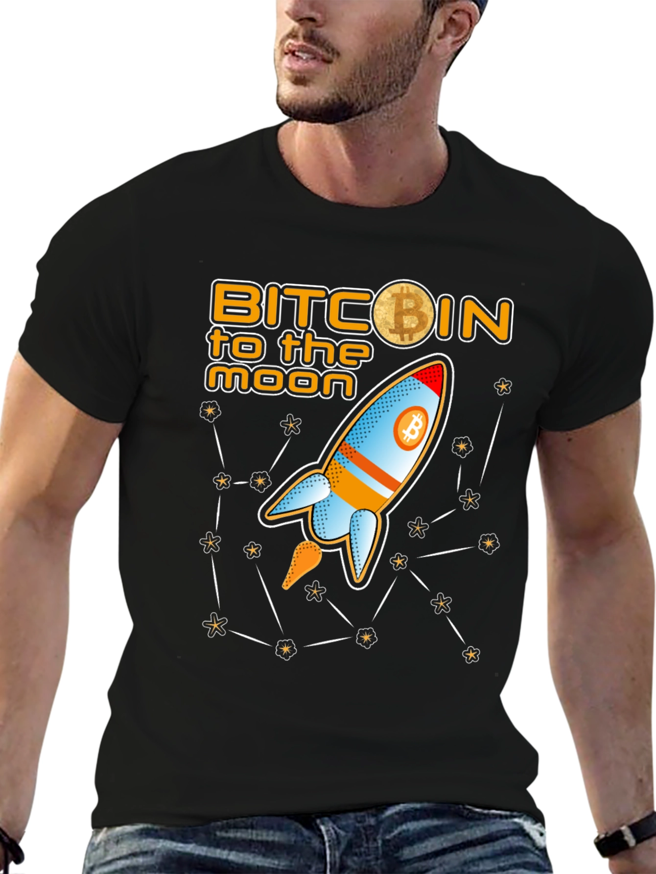 Bitcoin to the Moon Graphic T-Shirt