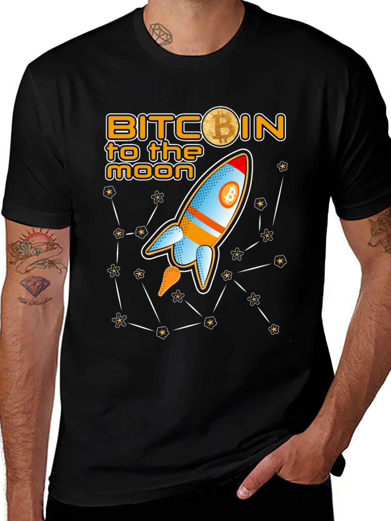 Bitcoin to the Moon Graphic T-Shirt