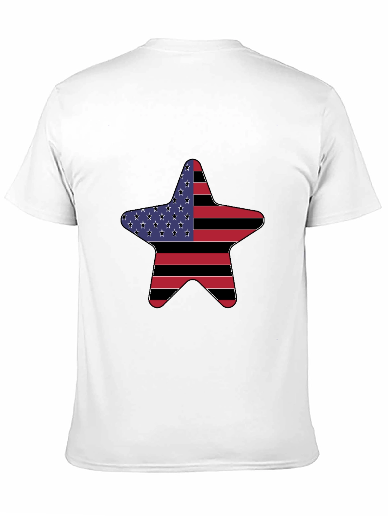 American Flag Star Graphic Tee - Patriotic Style