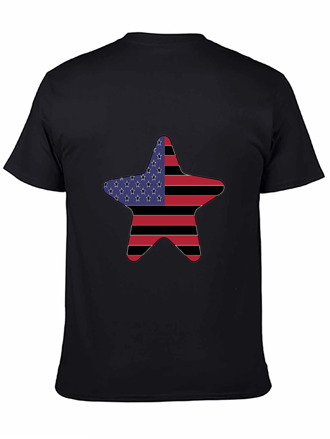 American Flag Star Graphic Tee - Patriotic Style