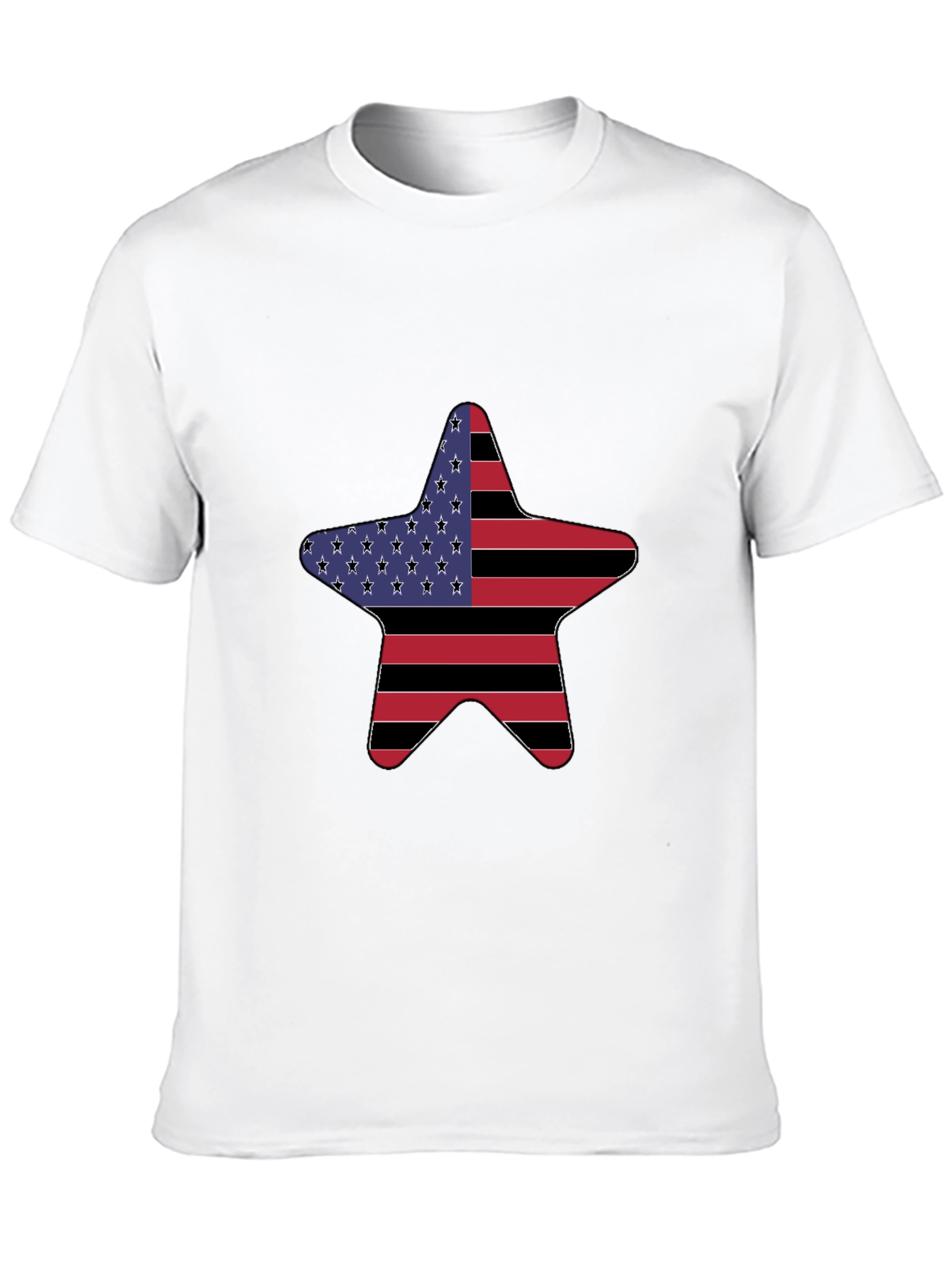 American Flag Star Graphic Tee - Patriotic Style