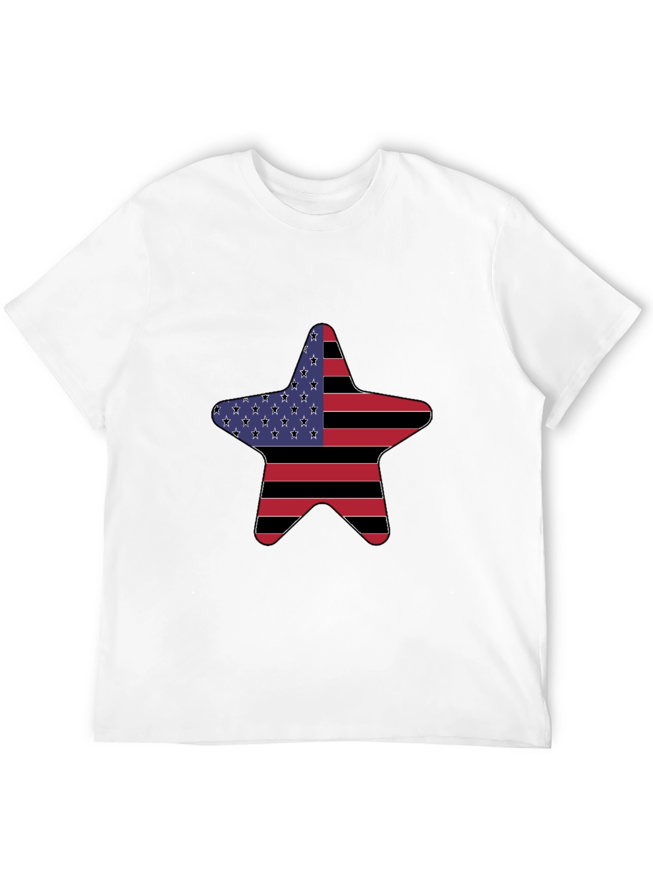 American Flag Star Graphic Tee - Patriotic Style