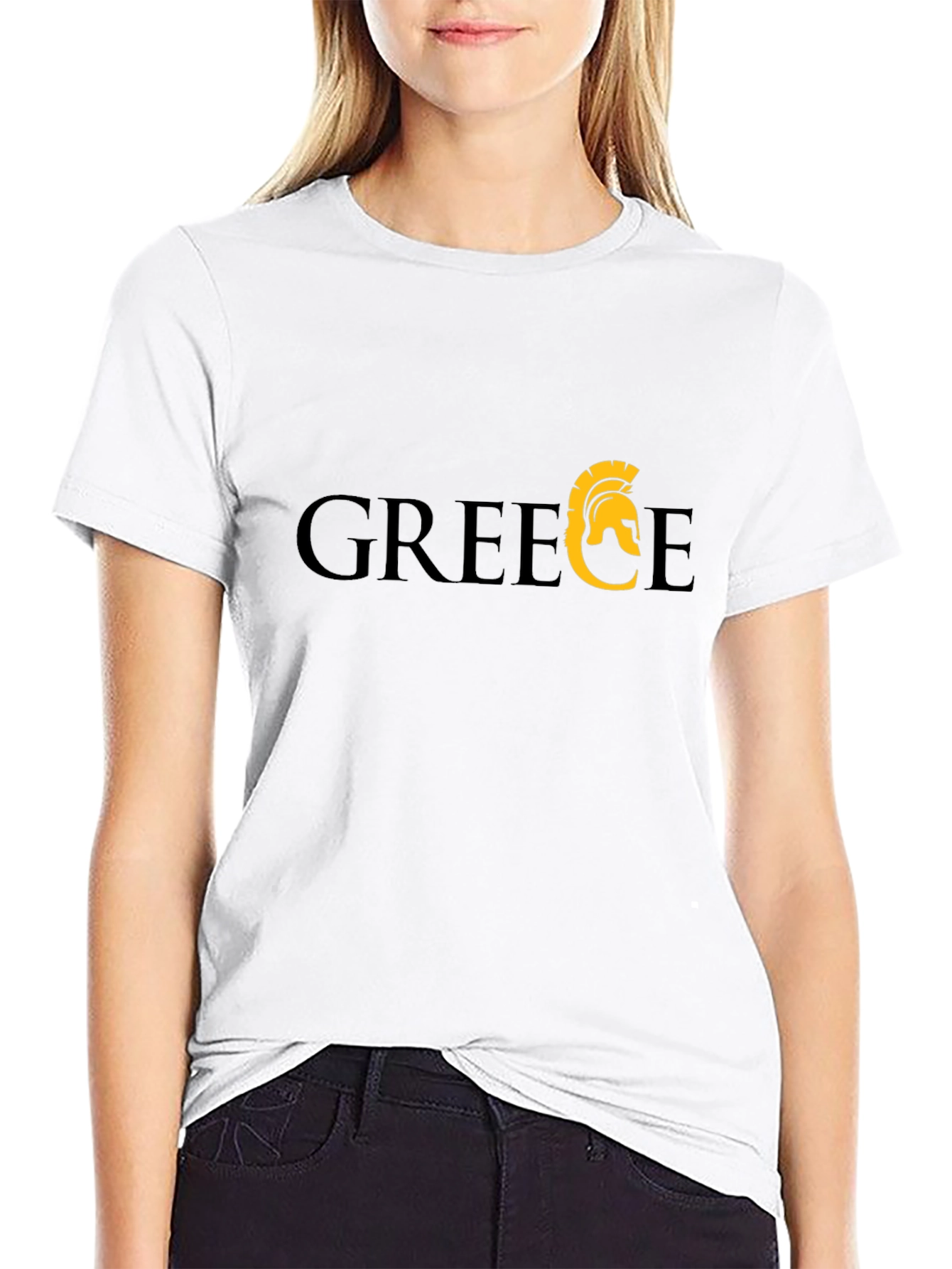 Greece Spartan Helmet Graphic T-Shirt