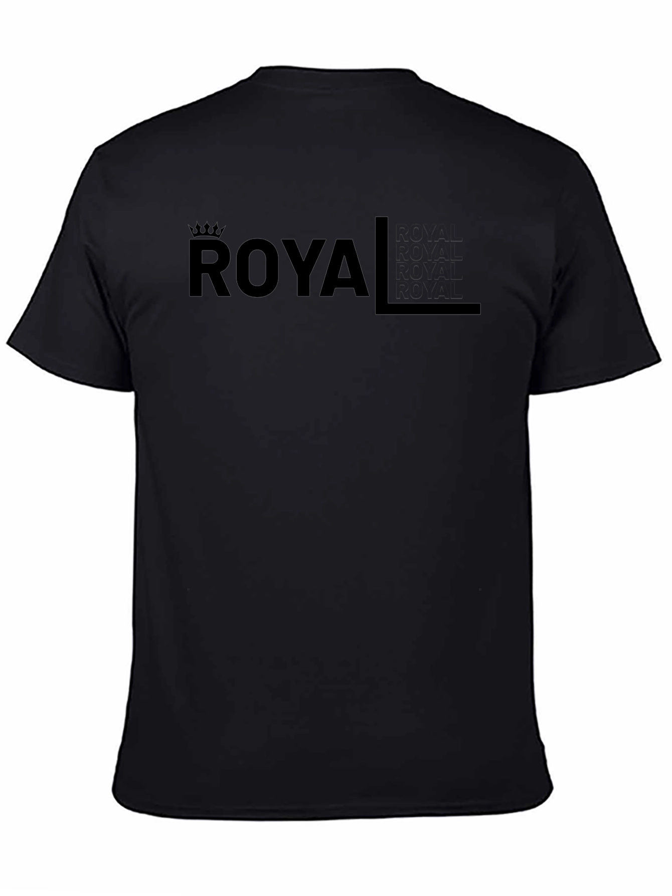 Royal Graphic Tee - Black Cotton T-Shirt