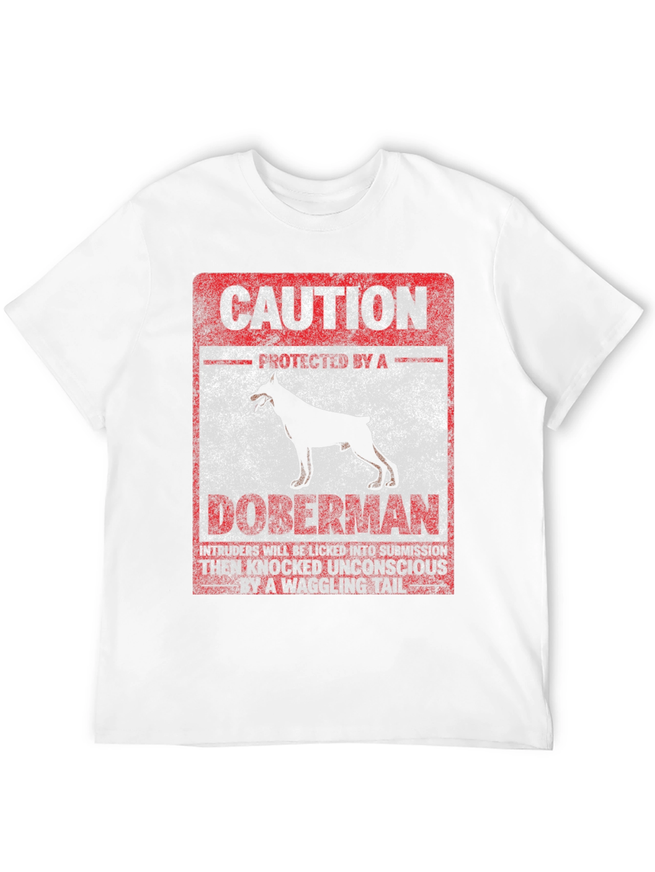 Caution Doberman Graphic Tee