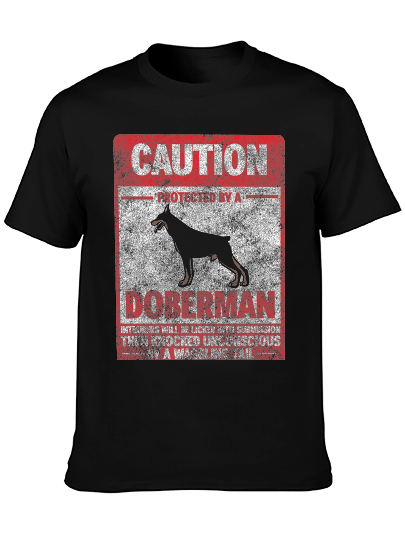 Caution Doberman Graphic Tee