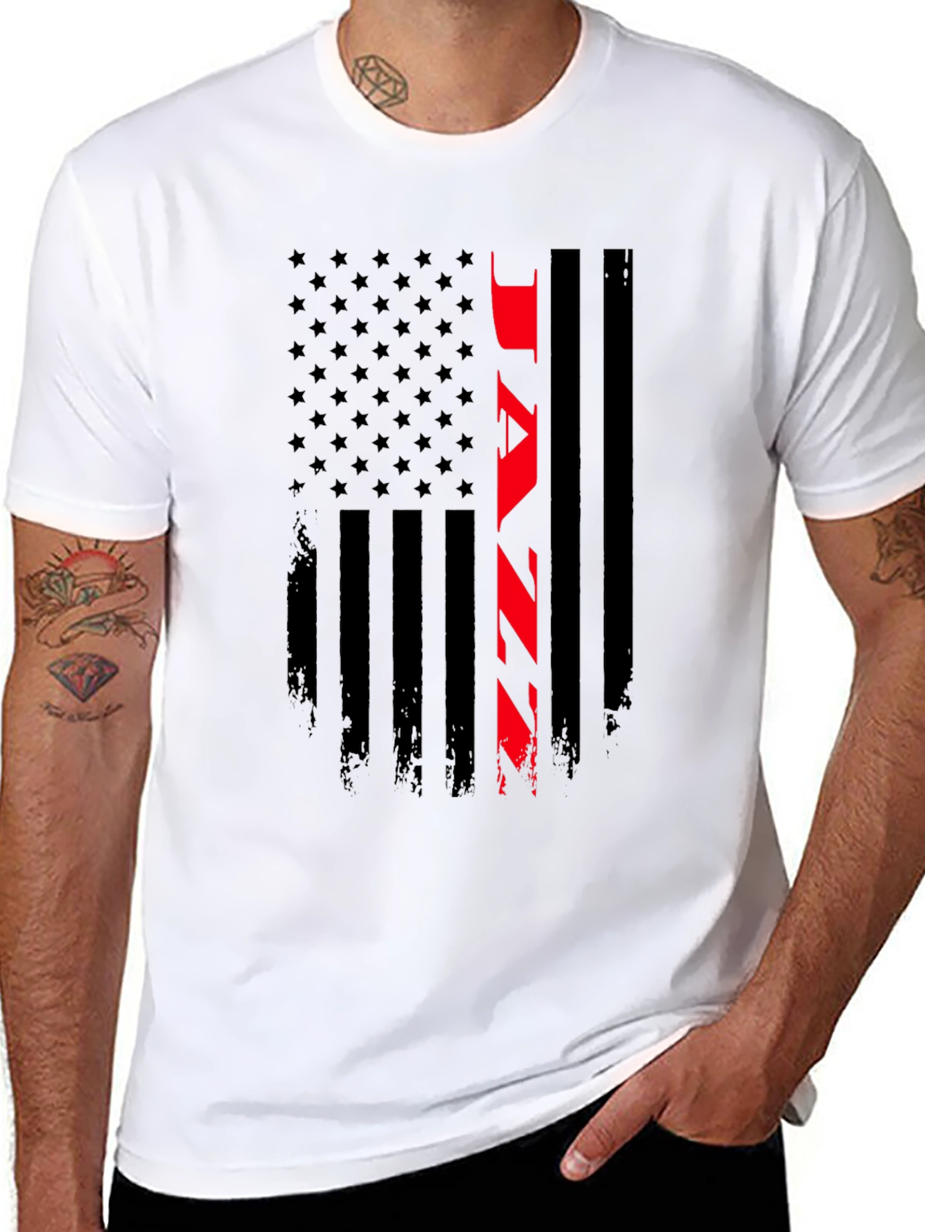 Jazz American Flag T-Shirt - Patriotic Music Tee