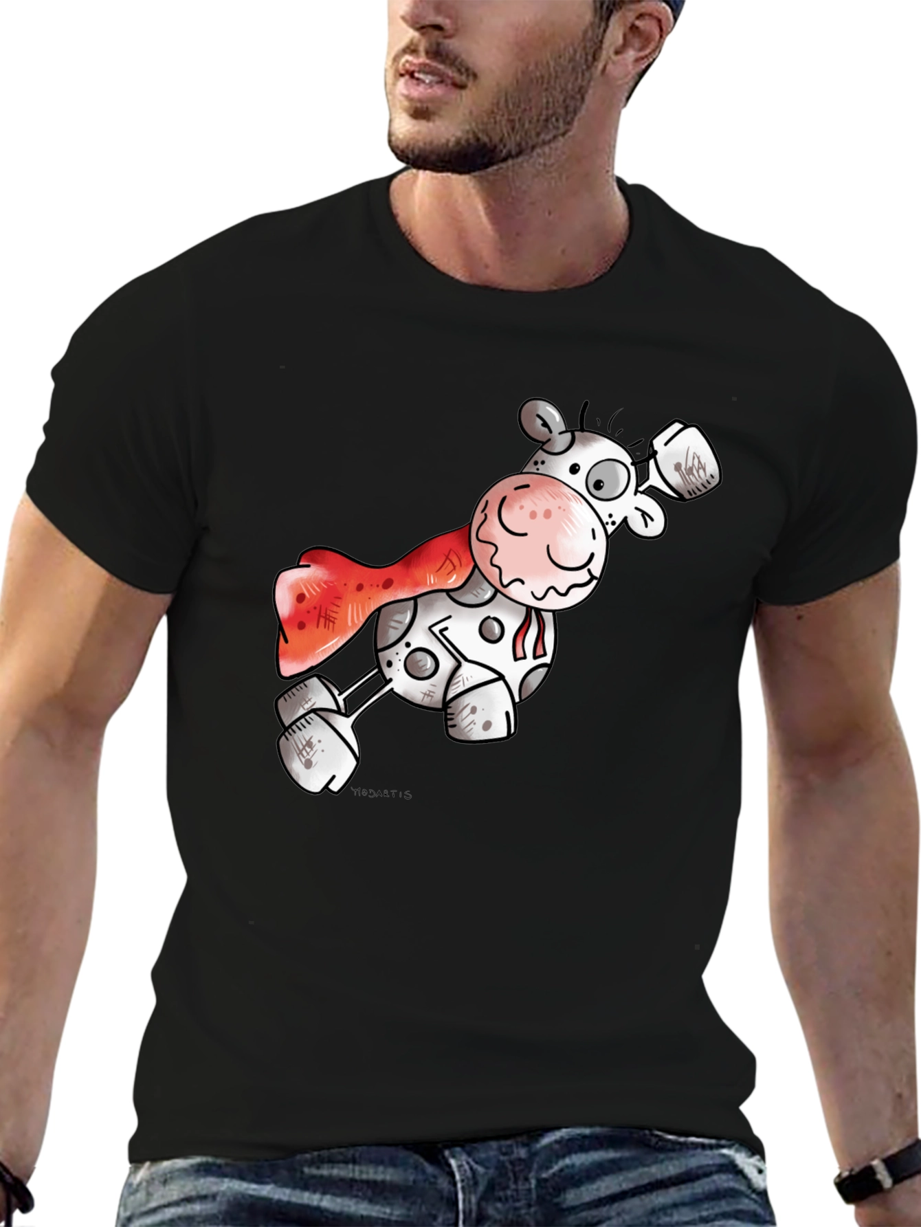 Super Cow T-Shirt: Funny Cartoon Hero Tee
