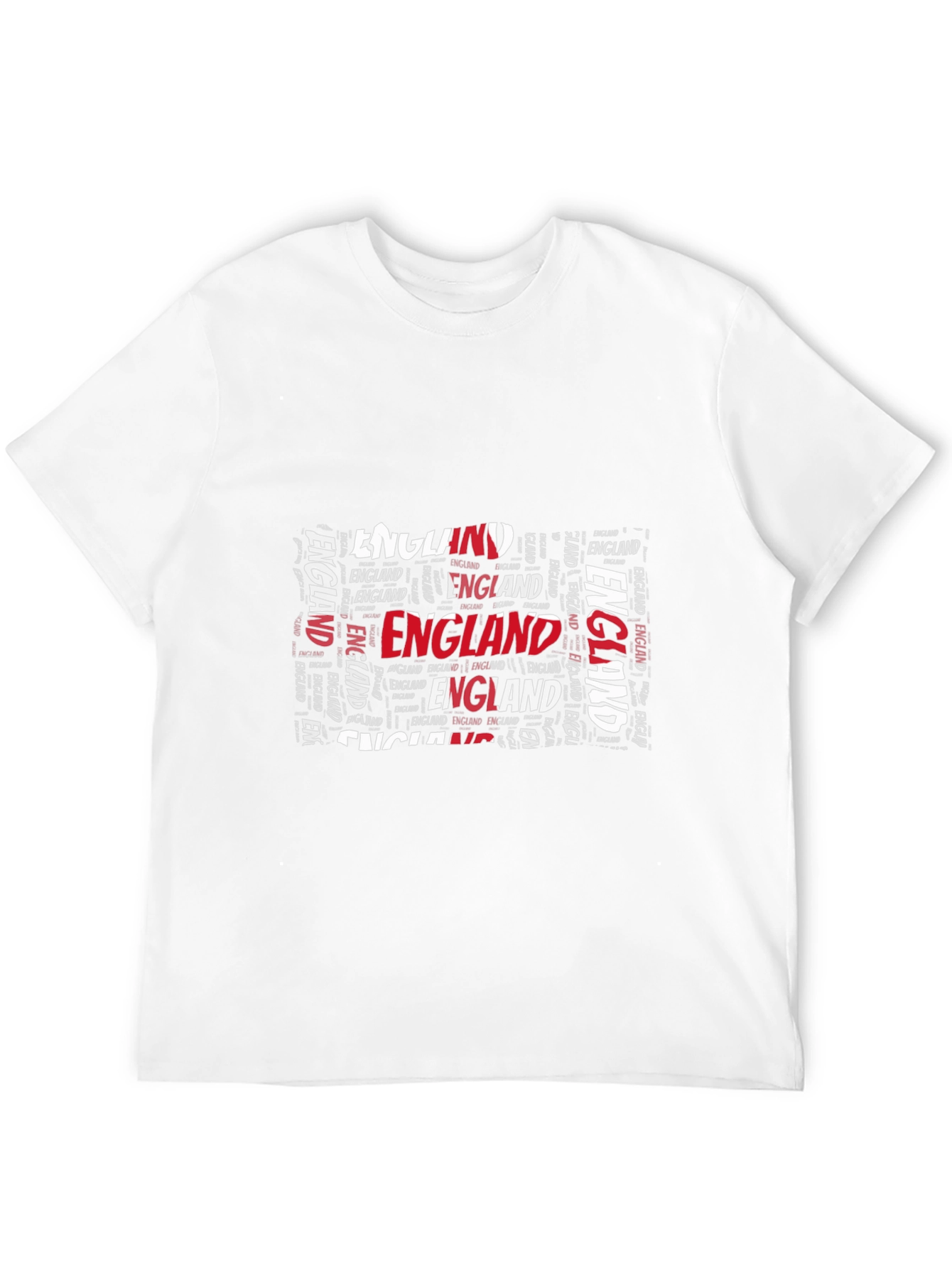 England Word Art Graphic Black T-Shirt
