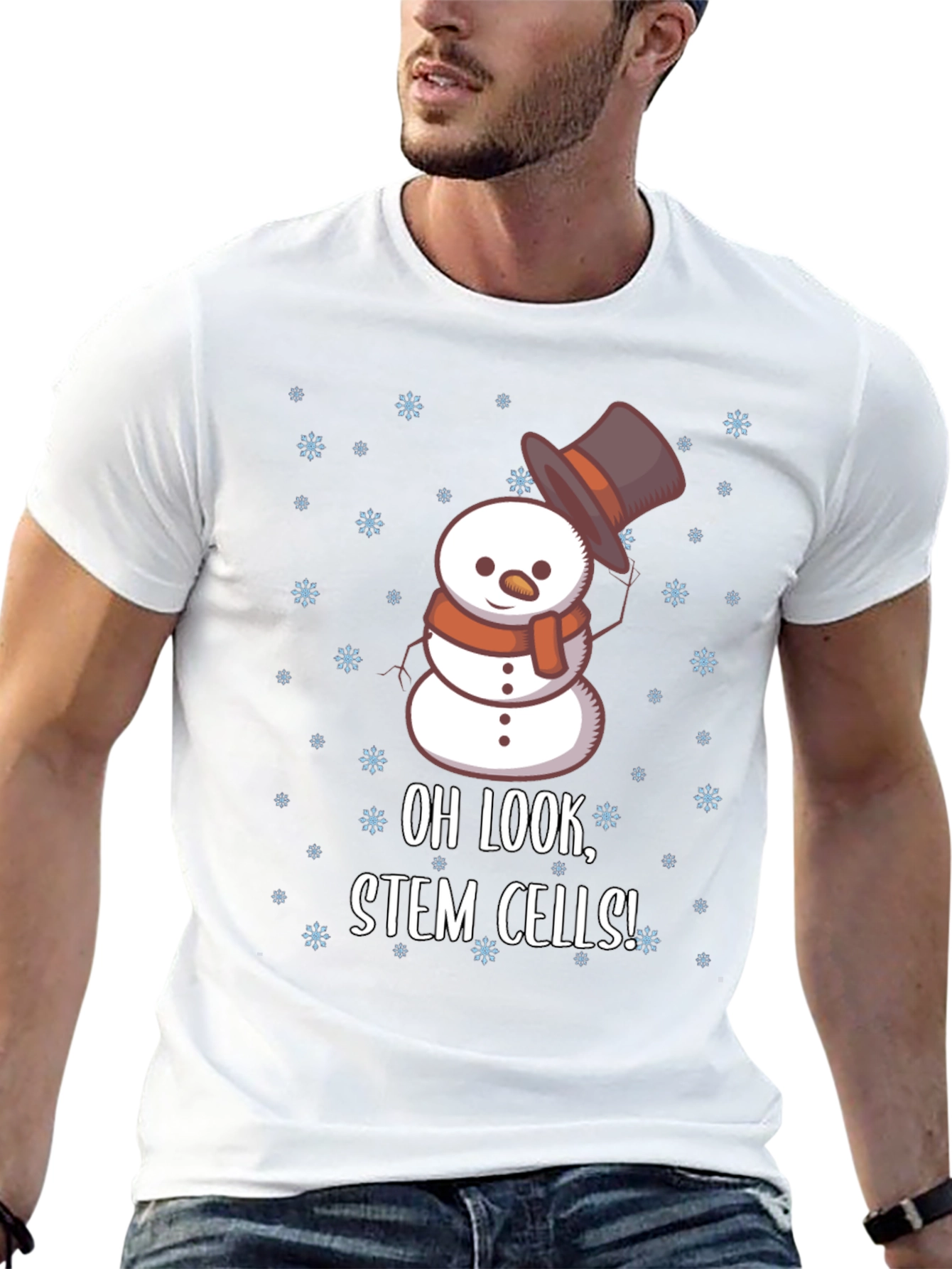 Oh Look Stem Cells Snowman Graphic Tee