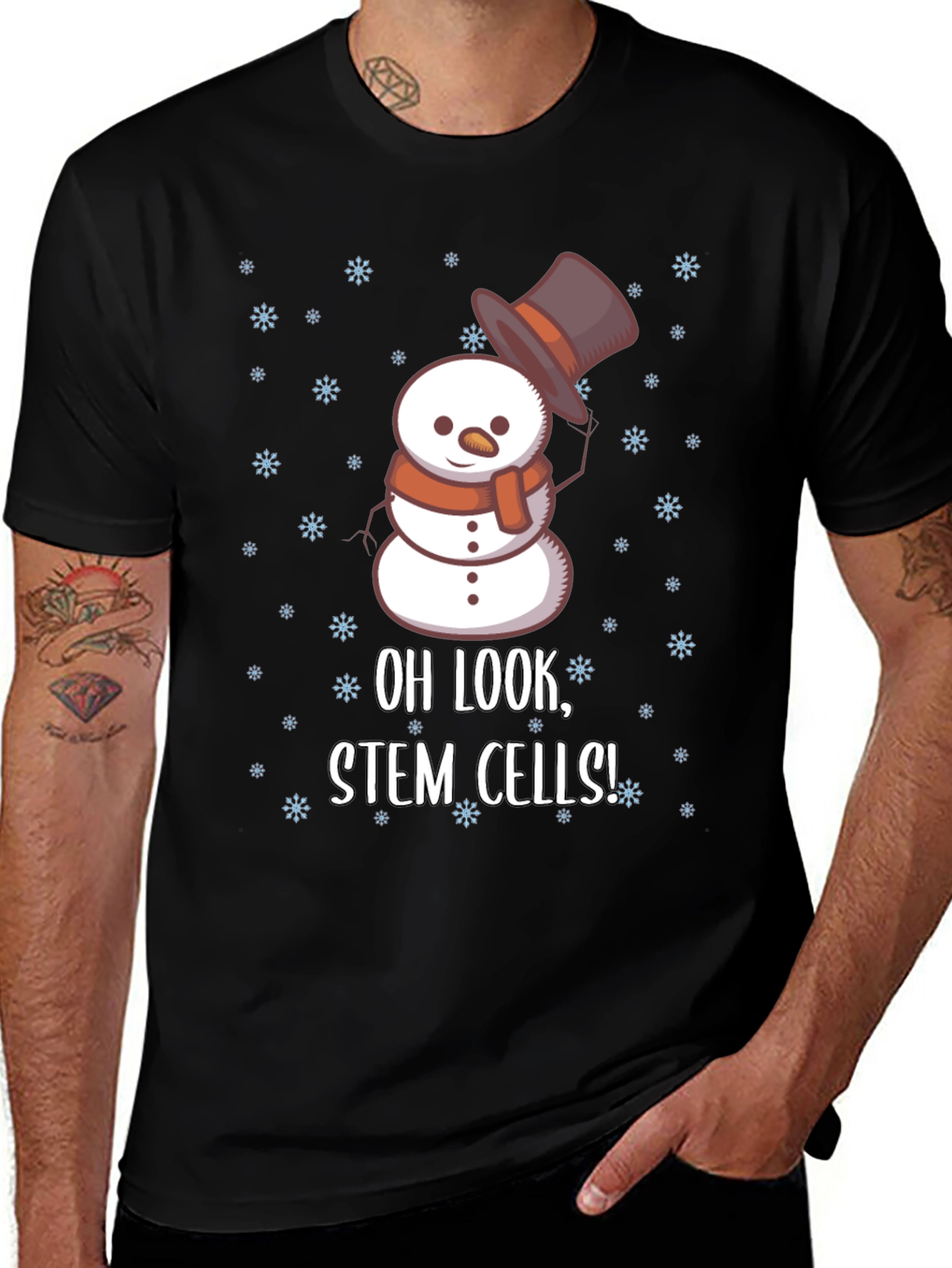 Oh Look Stem Cells Snowman Graphic Tee