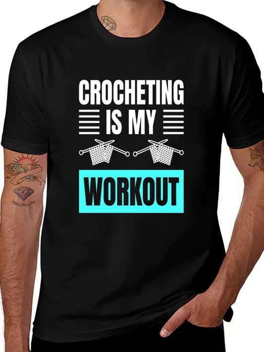 Crocheting Is My Workout Graphic T-Shirt