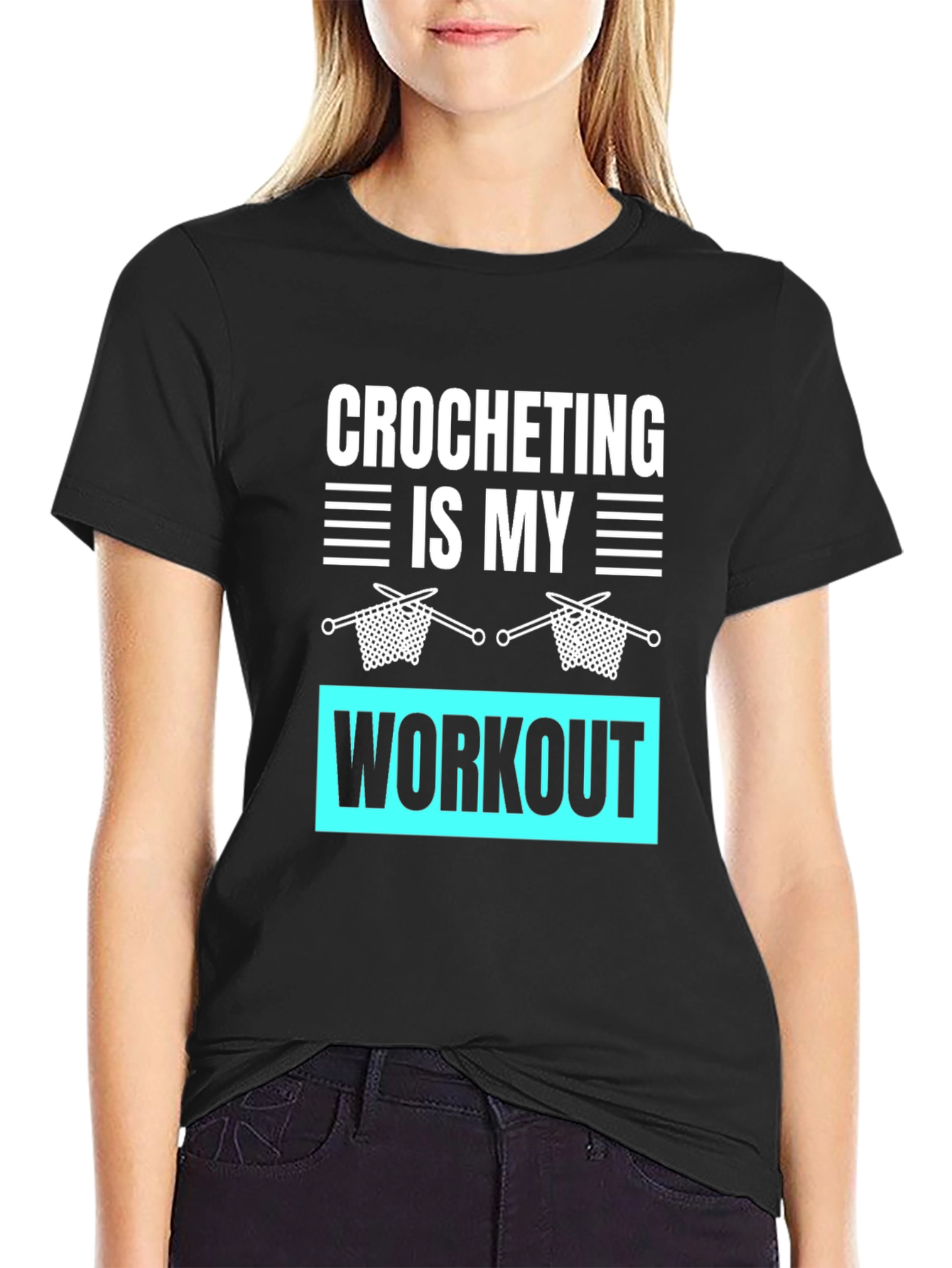 Crocheting Is My Workout Graphic T-Shirt