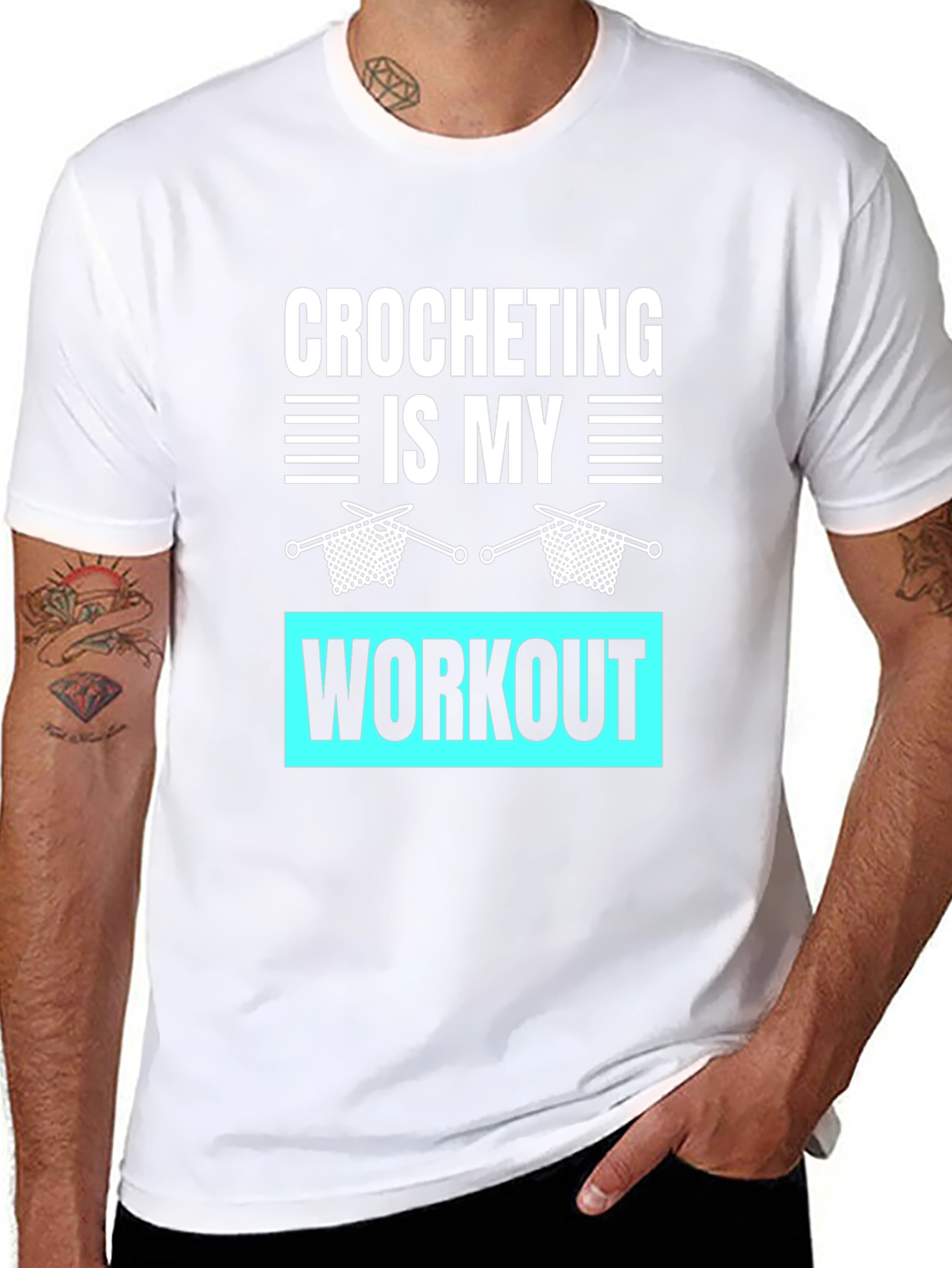 Crocheting Is My Workout Graphic T-Shirt