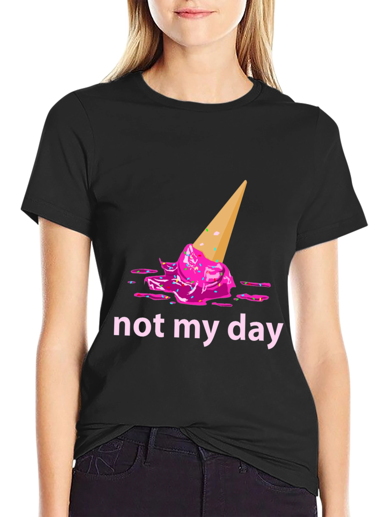 Funny Not My Day Ice Cream Graphic Tee